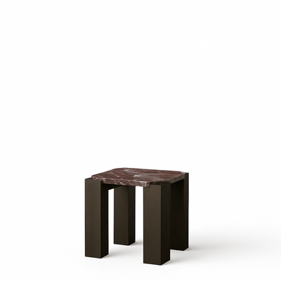 Calla Side Table - Red Marble - Al Rugaib Furniture