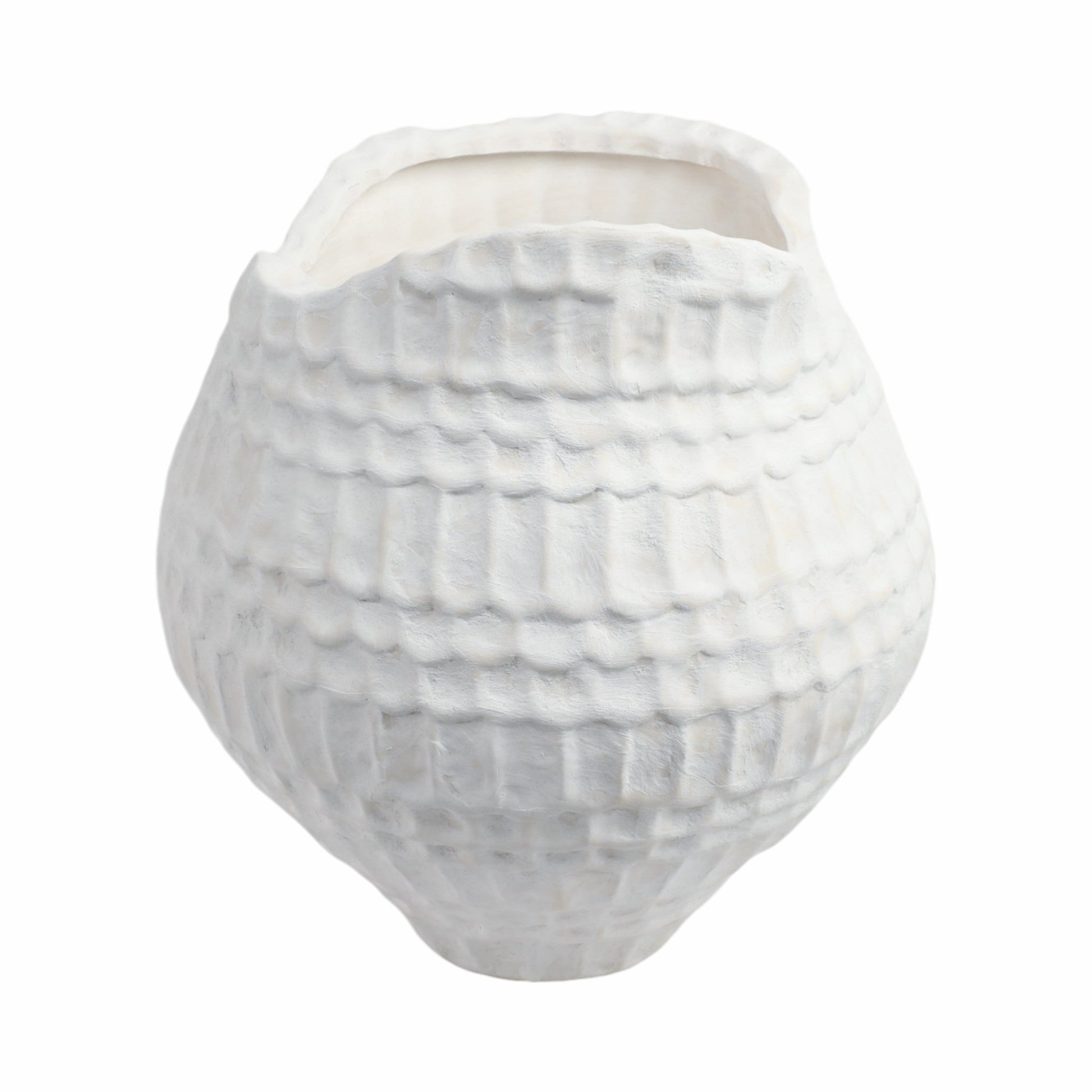 callan 3d Printed Porcelain Vase, Ivory Vases and Jars| Sagebrook Home