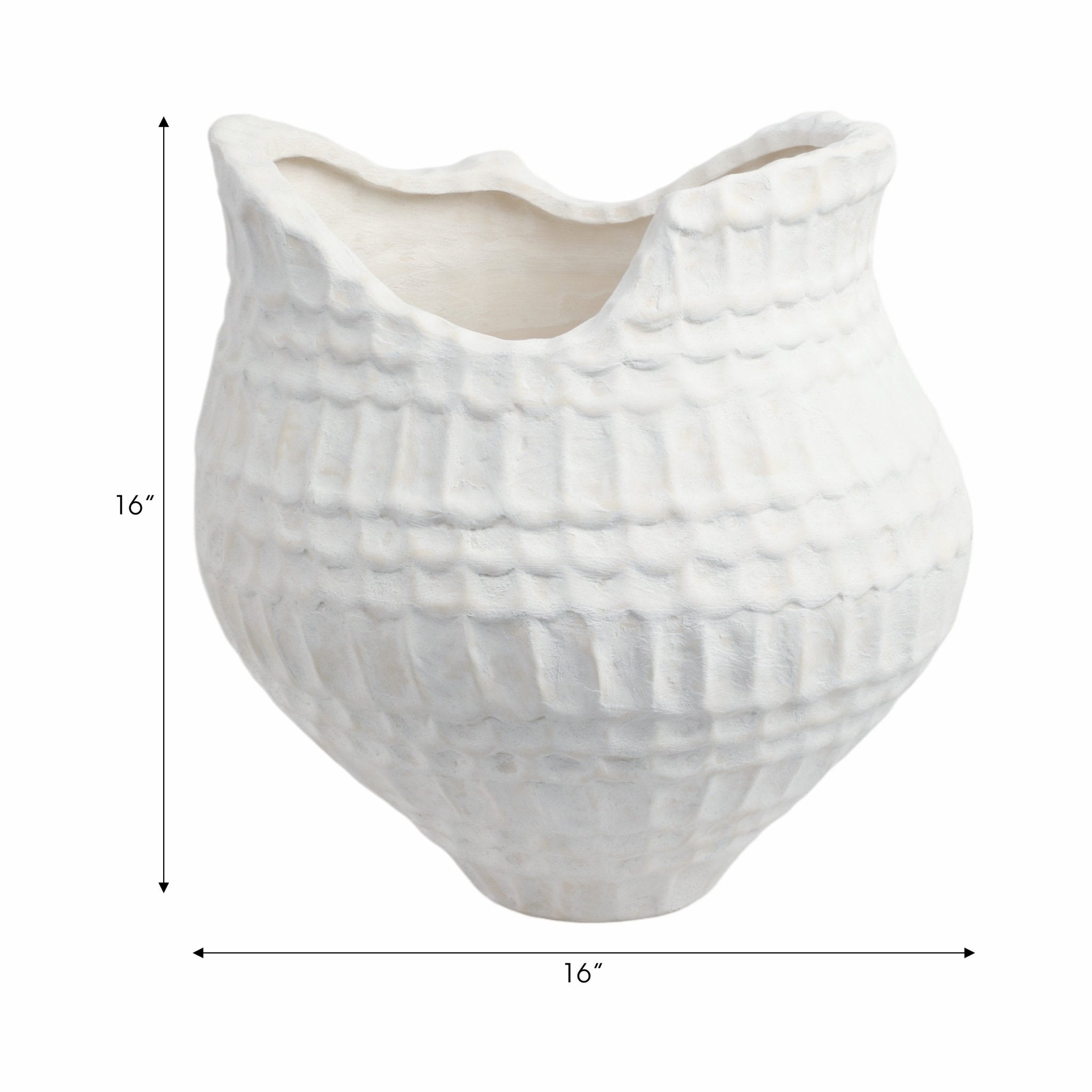 callan 3d Printed Porcelain Vase, Ivory Vases and Jars| Sagebrook Home