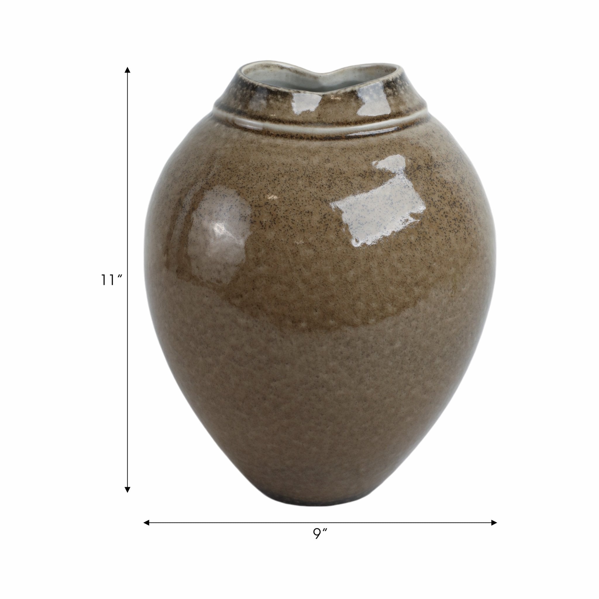 Callen Porcelain Vase, Brown Vases and Jars| Sagebrook Home