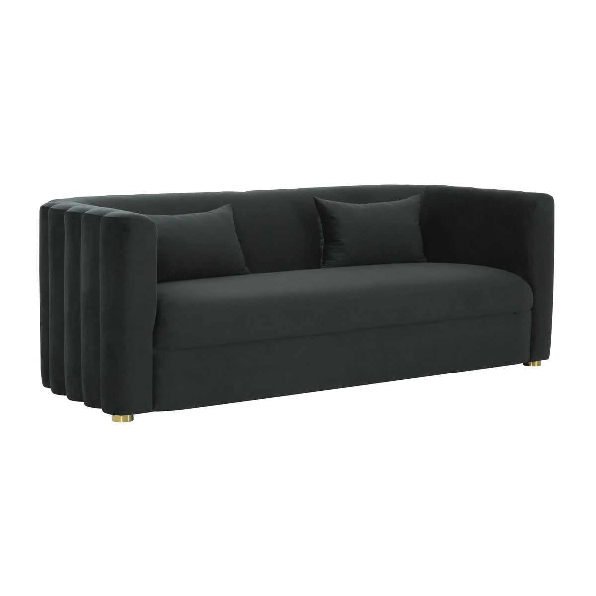 Callie Black Velvet Sofa Sofas & Loveseats| TOV