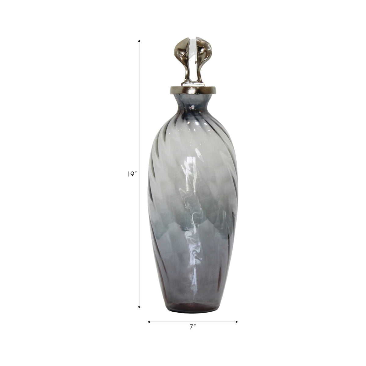 CALLINE BOTTLE WITH TOPPER Vases and Jars| Sagebrook Home