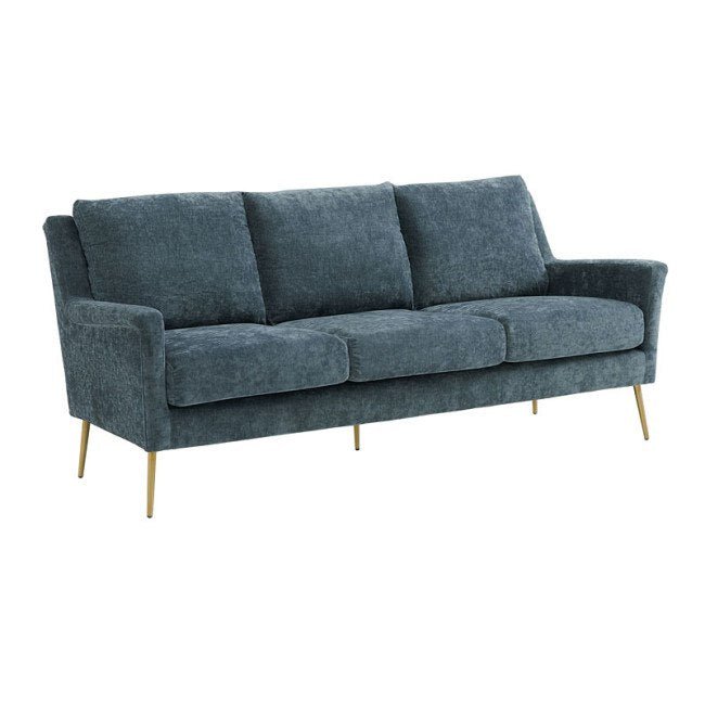 Cambridge Slate Velvet 3 Seater Sofa Sofas & Loveseats| Roots Furniture