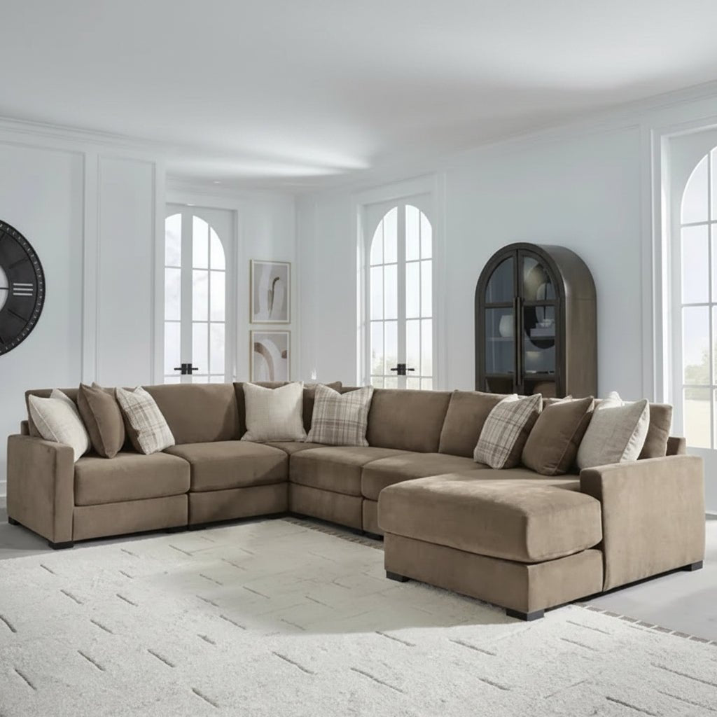 Camellia-Court 6-Piece Sectional with Chaise Sectionals| Ashley Homestore