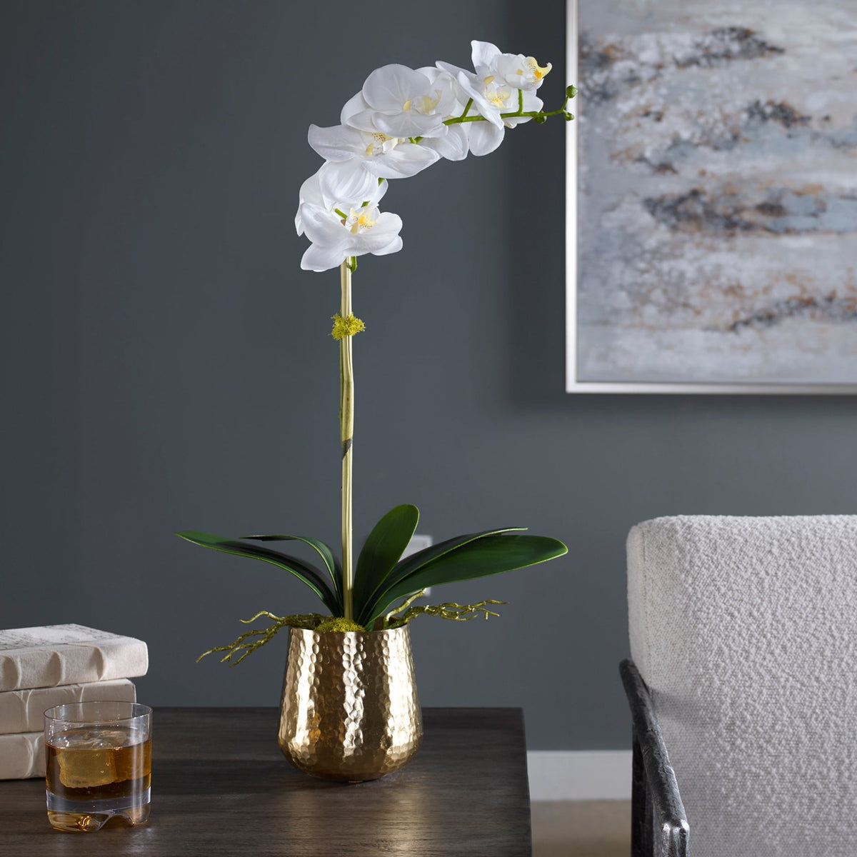 Cami Orchid, Brass Table Decors| Uttermost