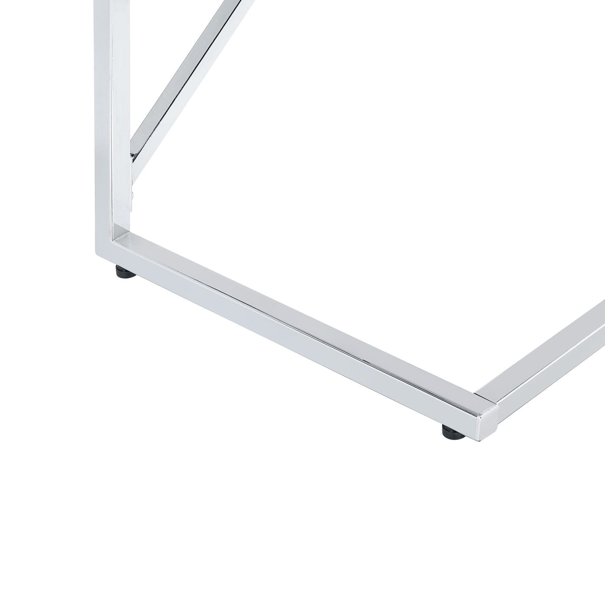 Camila Accent Nightstand with Cement Top in Chrome Nightstands| ROOTS FURNITURE