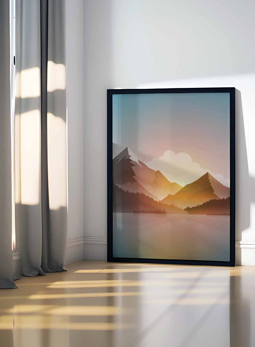 Canvas Wall Art Stretched Over Wooden Frame with Black Floating Frame Paintings & Pictures| LOWHA