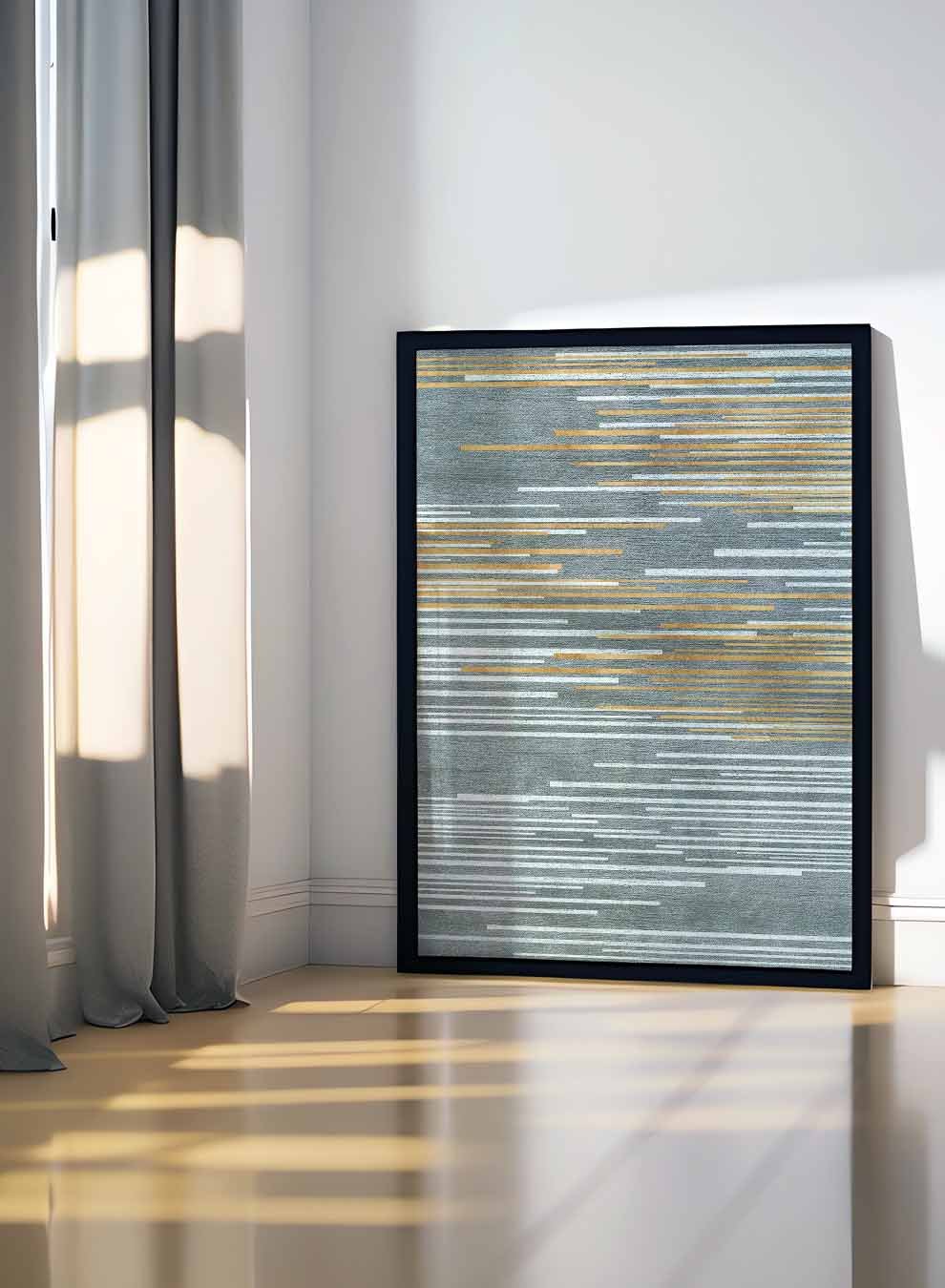 Canvas Wall Art Stretched Over Wooden Frame with Black Floating Frame Paintings & Pictures| LOWHA
