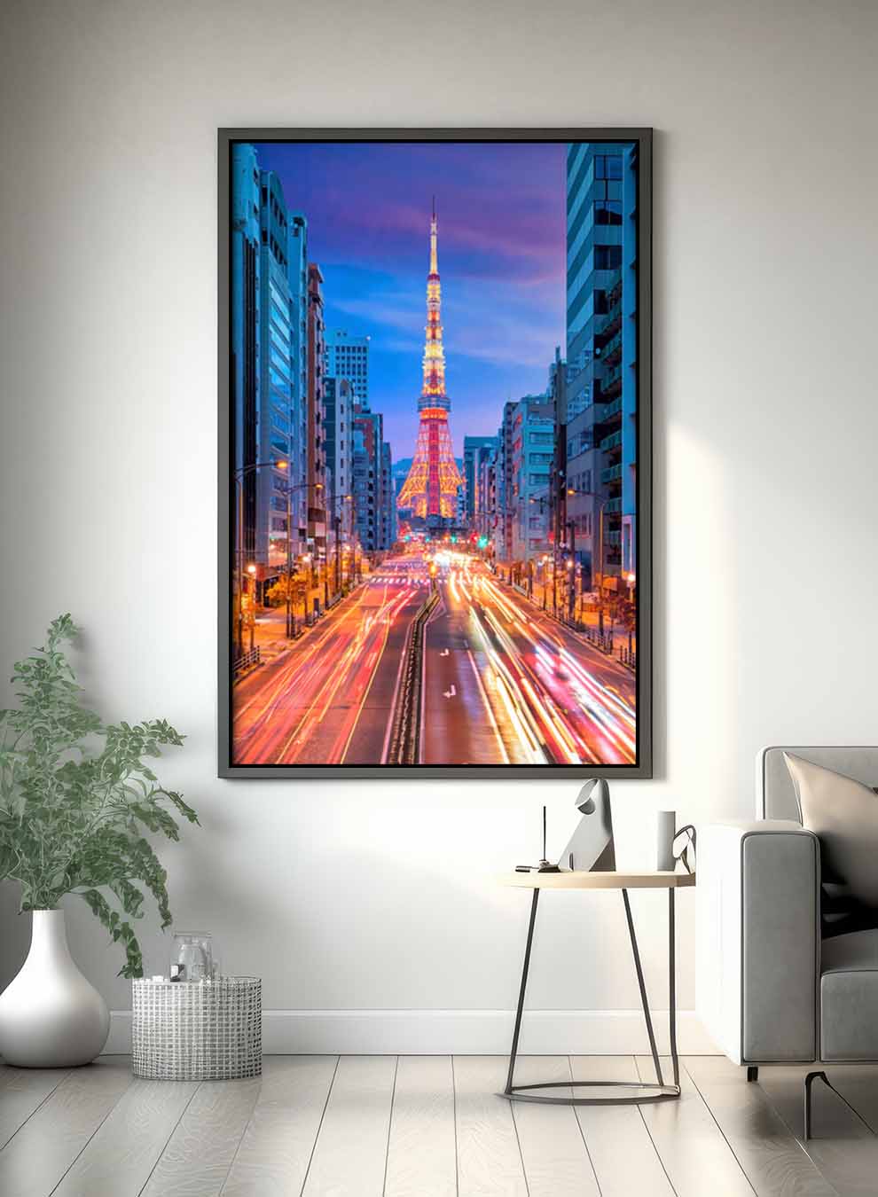 Canvas Wall Art Stretched Over Wooden Frame with Black Floating Frame Paintings & Pictures| LOWHA