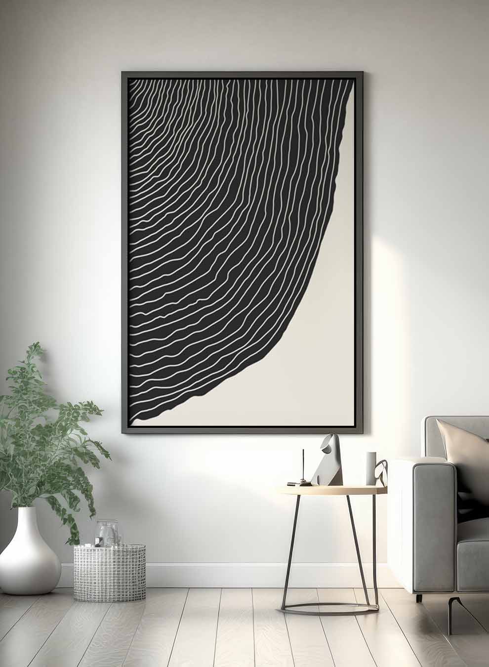 Canvas Wall Art Stretched Over Wooden Frame with Black Floating Frame Paintings & Pictures| LOWHA