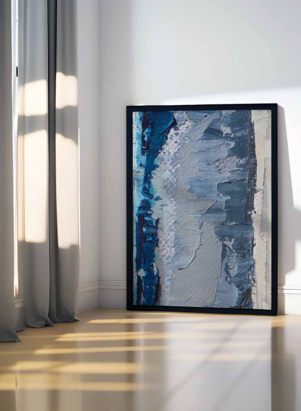 Canvas Wall Art Stretched Over Wooden Frame with Black Floating Frame Paintings & Pictures| LOWHA