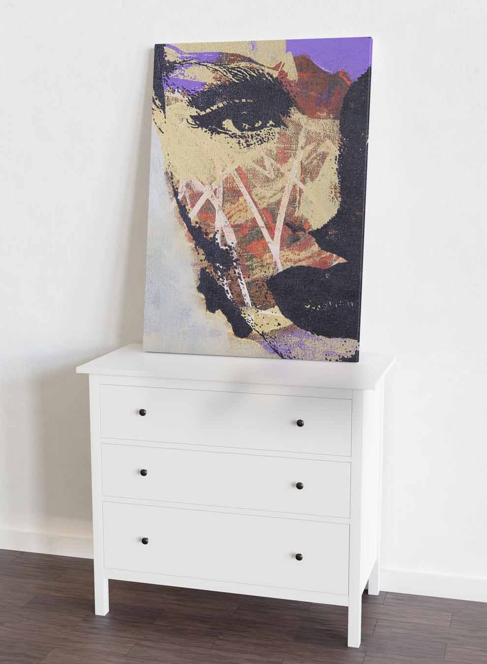 Canvas Wall Art Stretched Over Wooden Frame with Black Floating Frame Paintings & Pictures| LOWHA