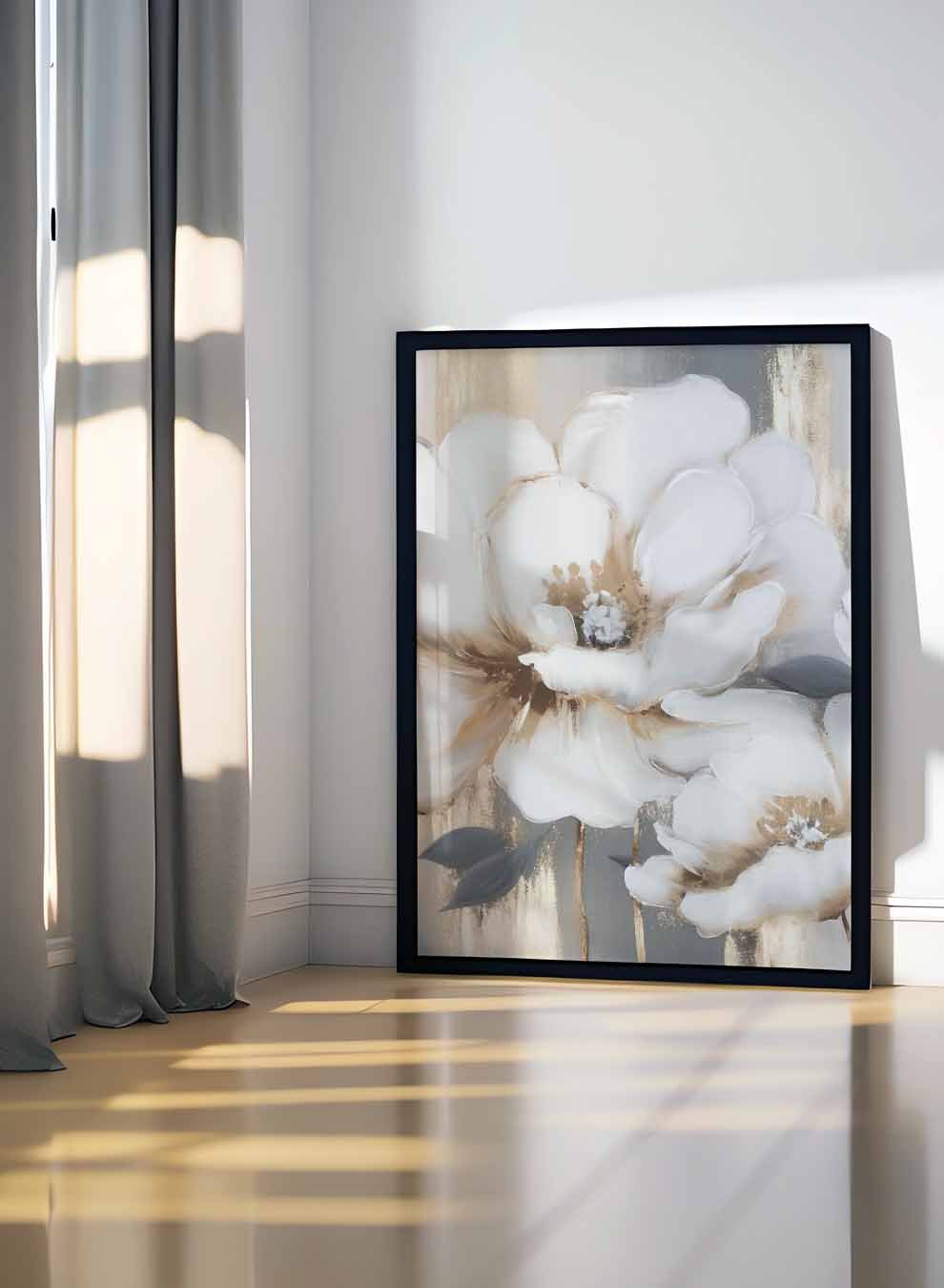 Canvas Wall Art Stretched Over Wooden Frame with Black Floating Frame Paintings & Pictures| LOWHA
