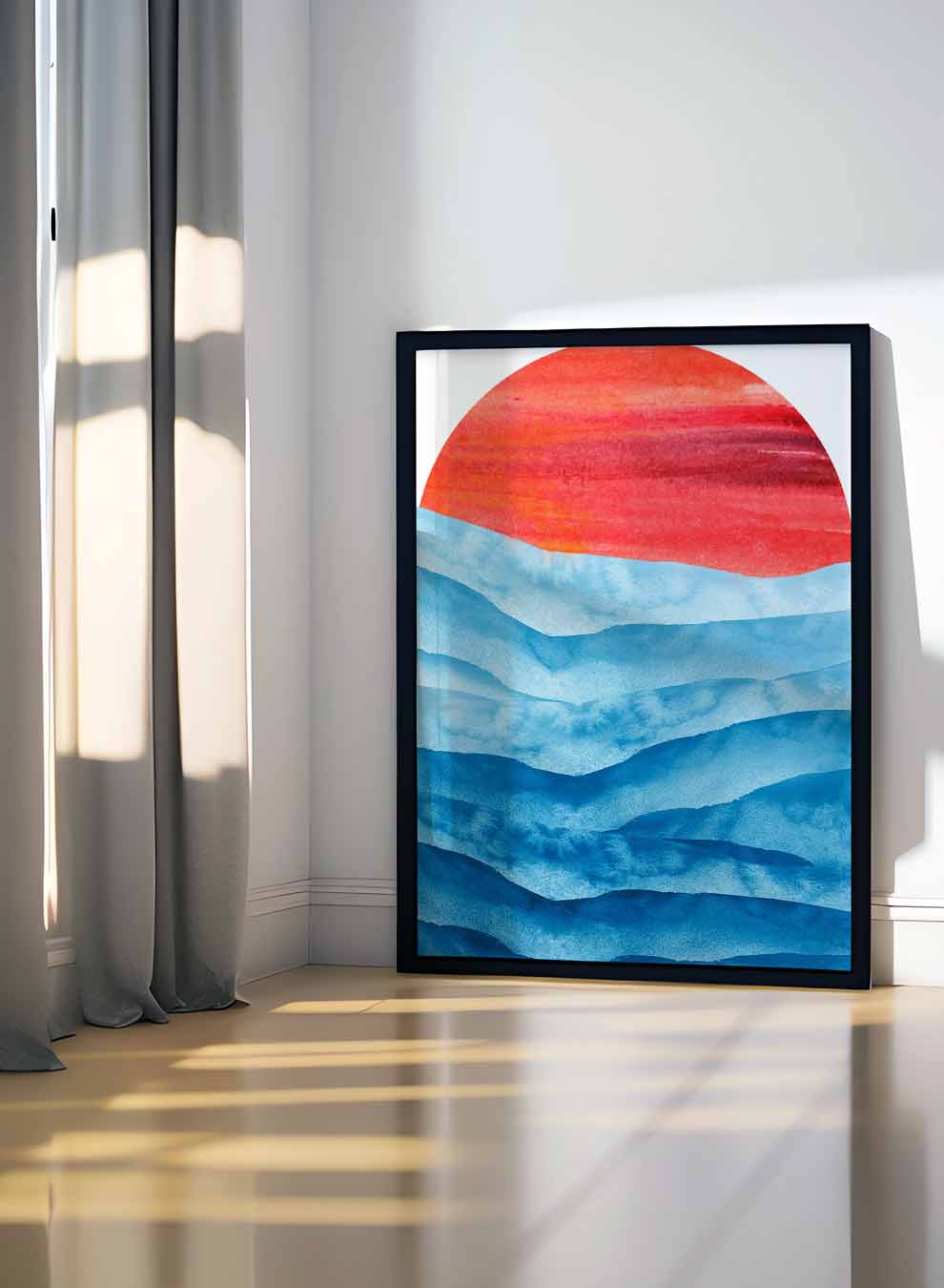 Canvas Wall Art Stretched Over Wooden Frame with Black Floating Frame Paintings & Pictures| LOWHA
