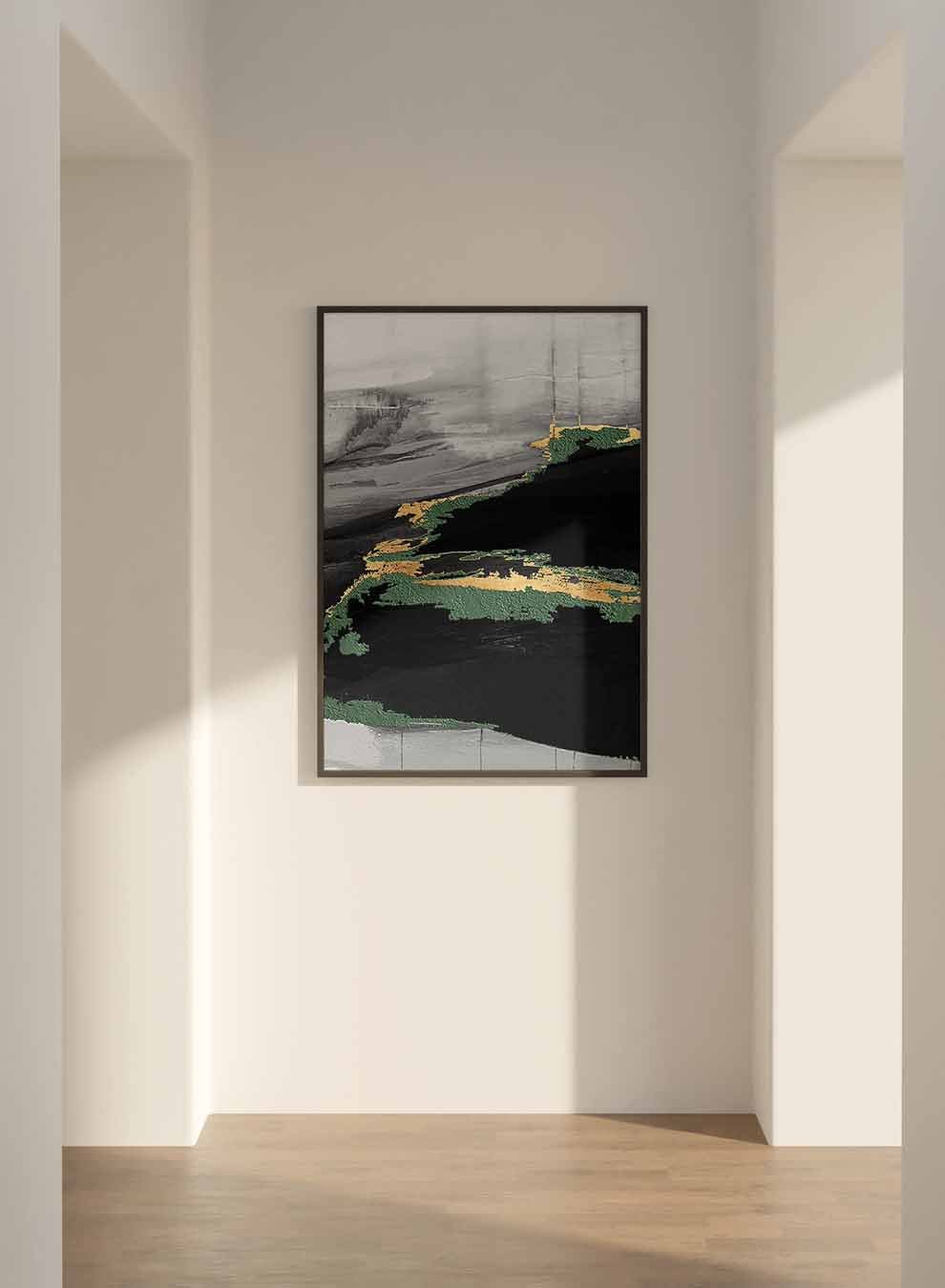 Canvas Wall Art Stretched Over Wooden Frame with Black Floating Frame Paintings & Pictures| LOWHA