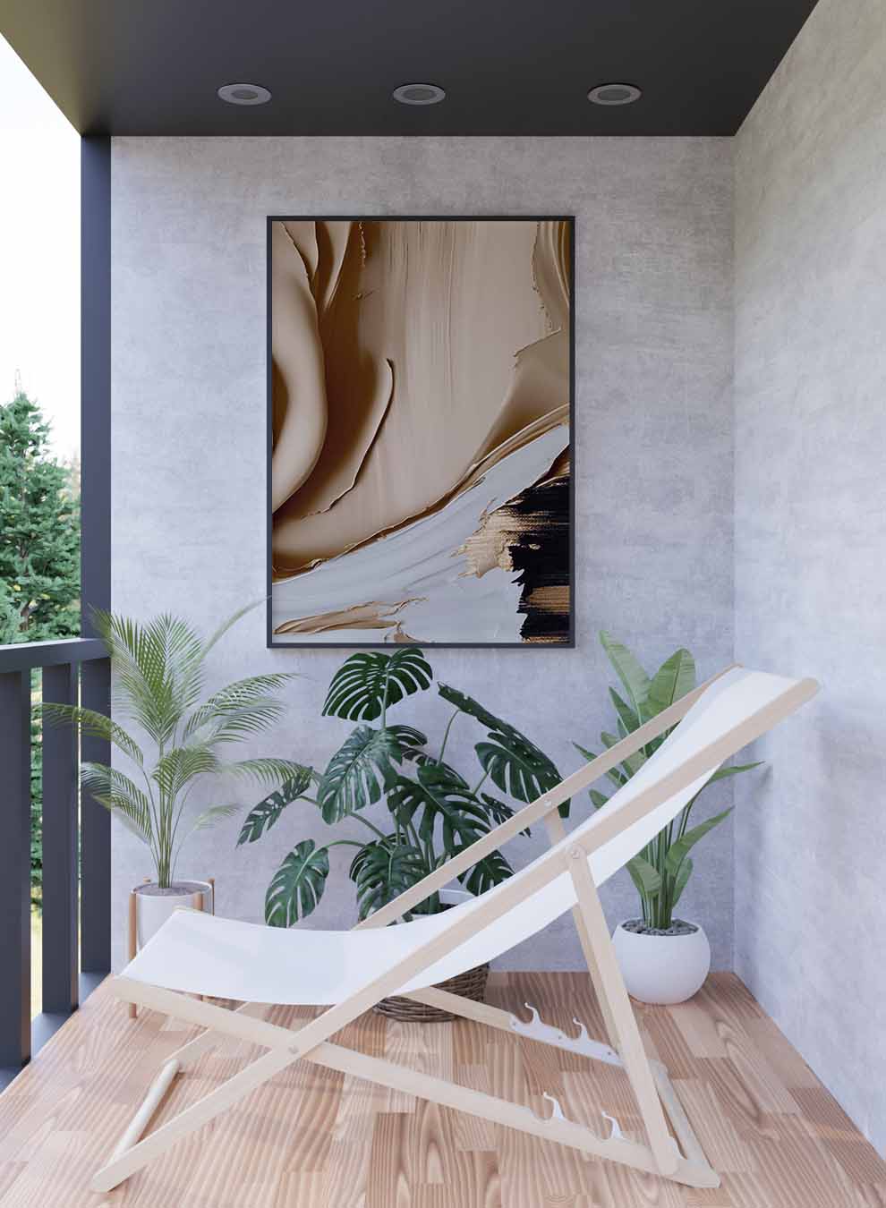 Canvas Wall Art Stretched Over Wooden Frame with Black Floating Frame Paintings & Pictures| LOWHA