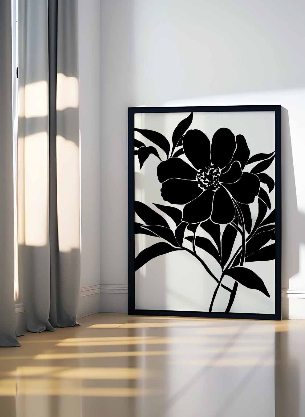 Canvas Wall Art Stretched Over Wooden Frame with Black Floating Frame Paintings & Pictures| LOWHA