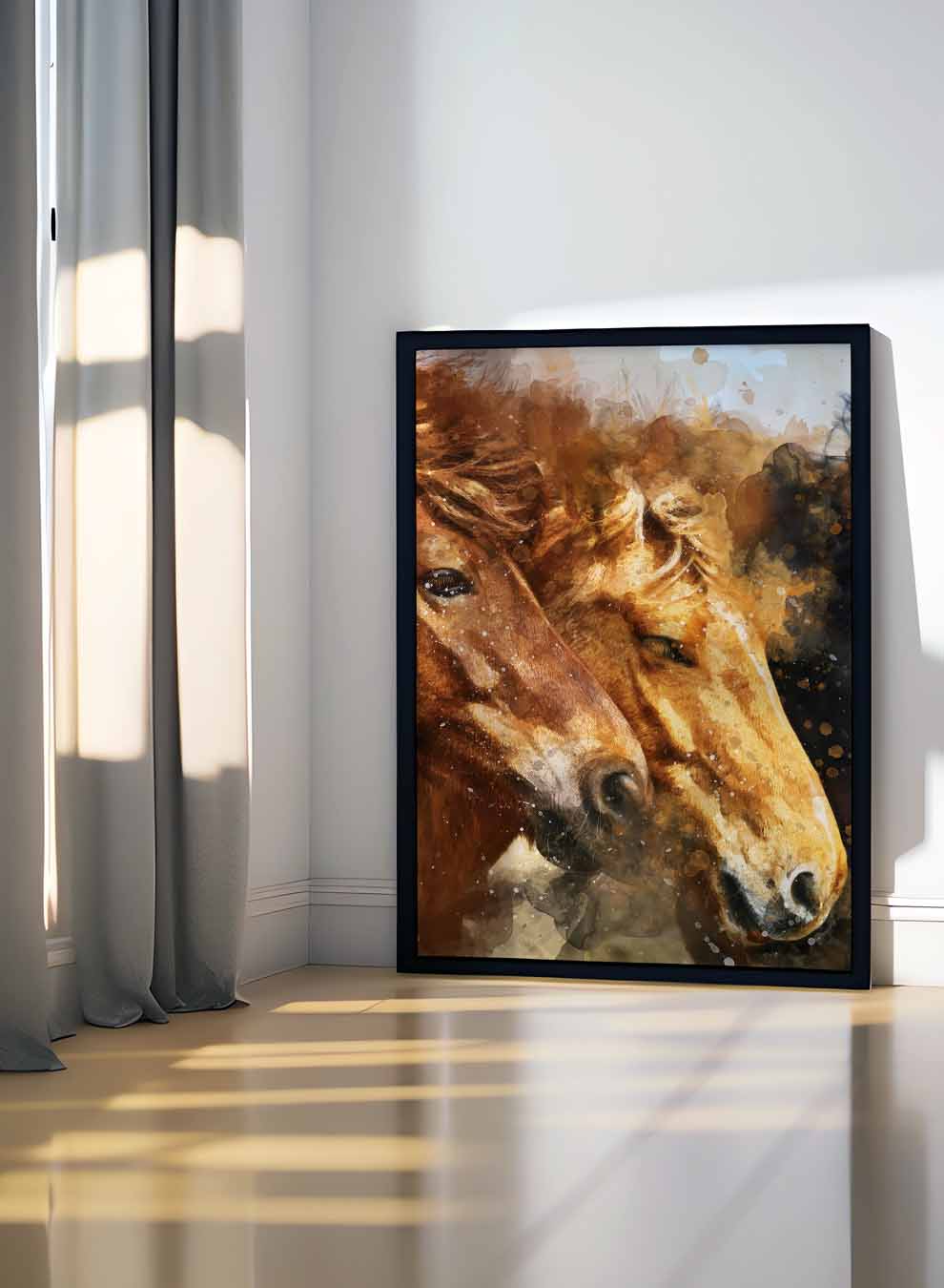 Canvas Wall Art Stretched Over Wooden Frame with Black Floating Frame Paintings & Pictures| LOWHA