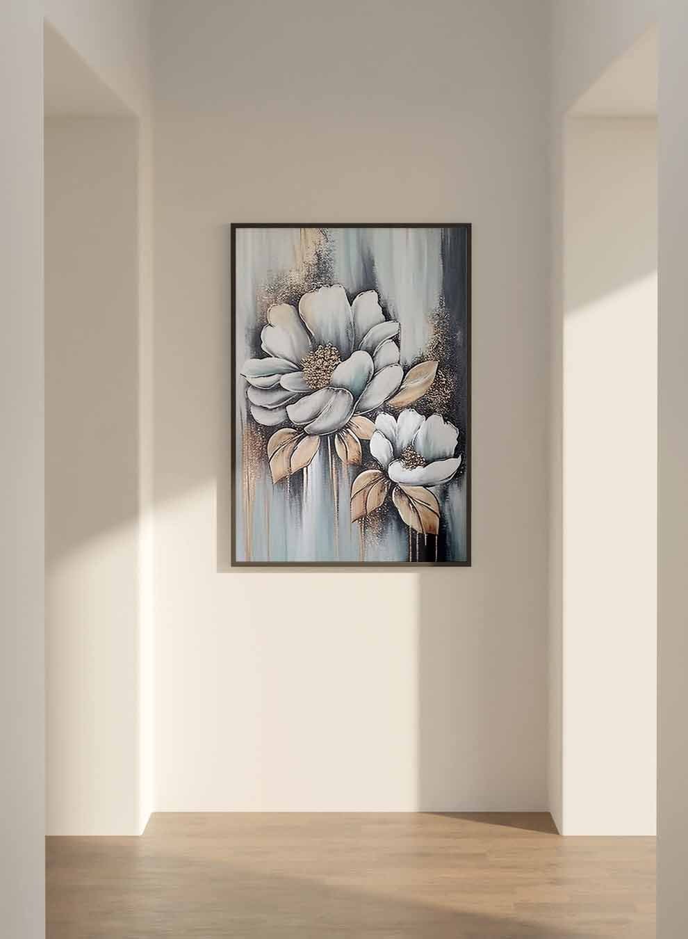 Canvas Wall Art Stretched Over Wooden Frame with Black Floating Frame Paintings & Pictures| LOWHA
