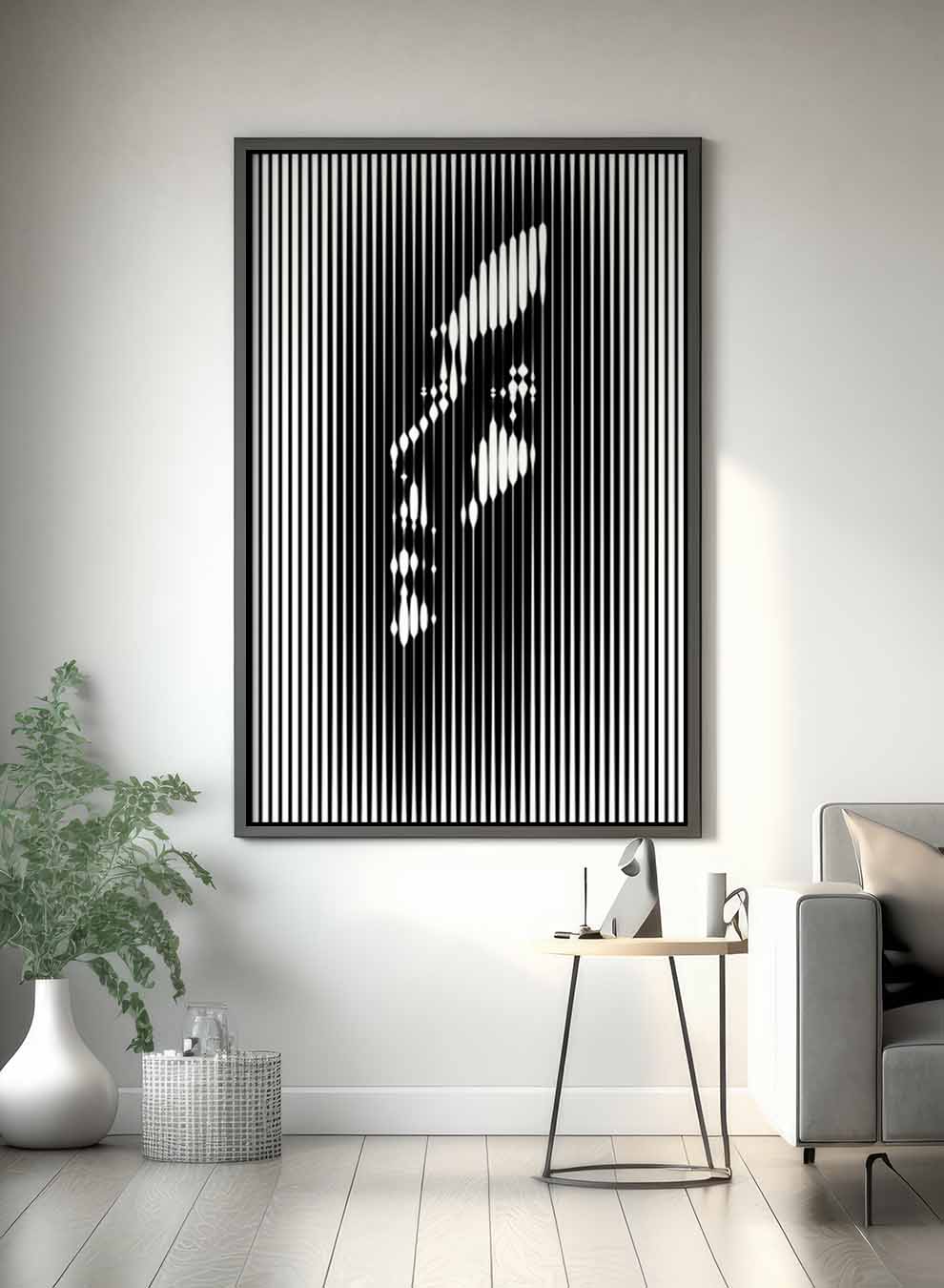 Canvas Wall Art Stretched Over Wooden Frame with Black Floating Frame Paintings & Pictures| LOWHA