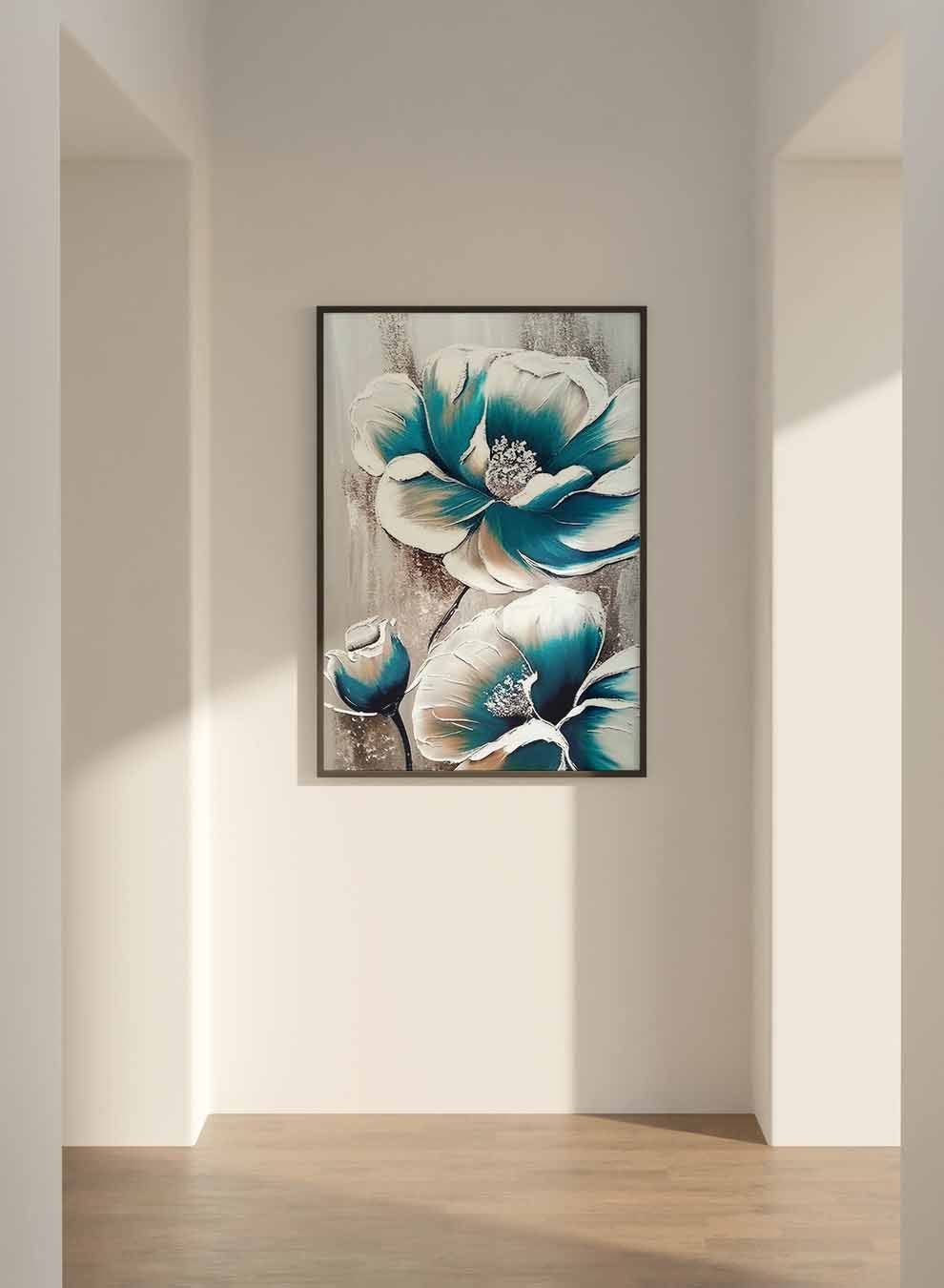Canvas Wall Art Stretched Over Wooden Frame with Black Floating Frame Paintings & Pictures| LOWHA