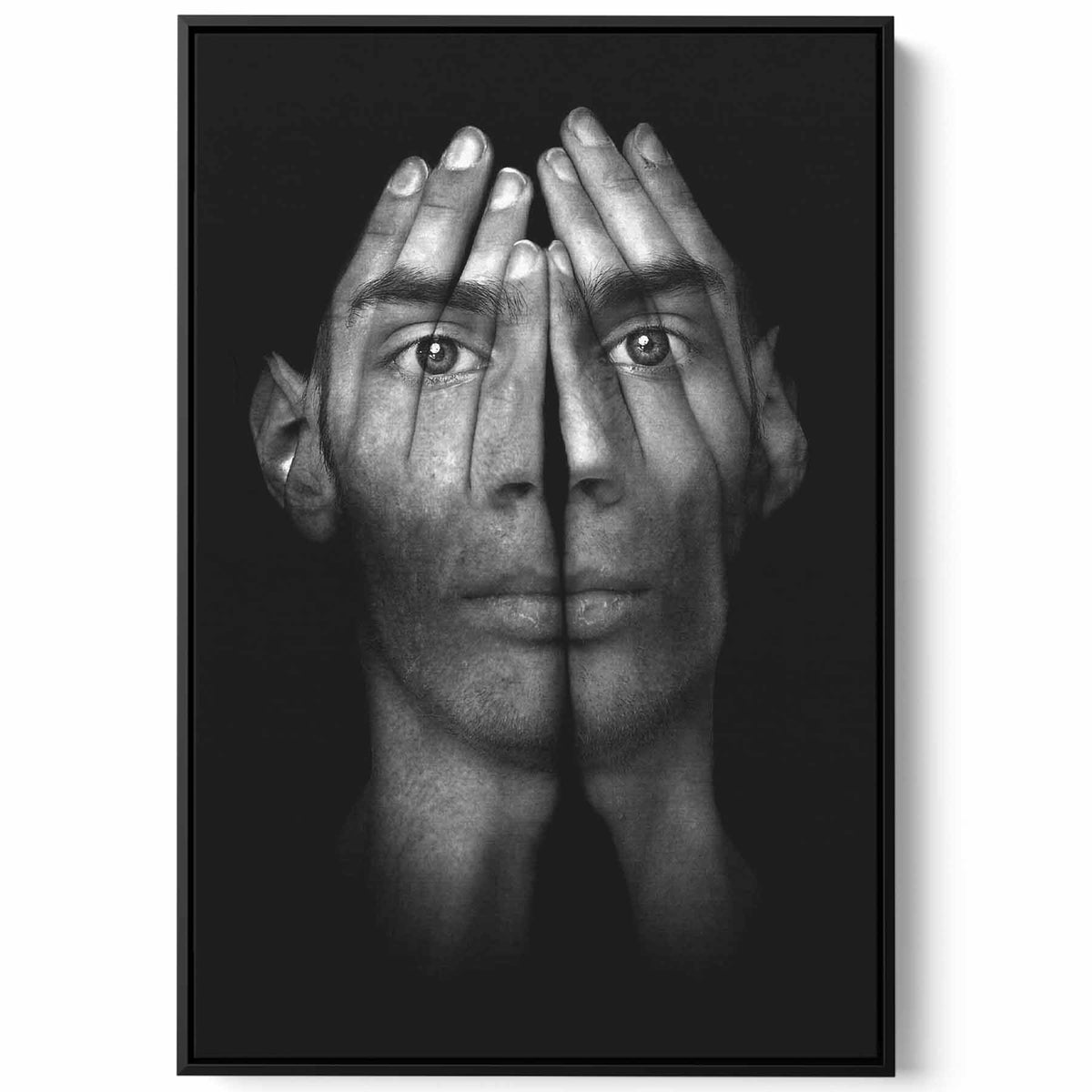 Canvas Wall Art Stretched Over Wooden Frame with Black Floating Frame Paintings & Pictures| LOWHA