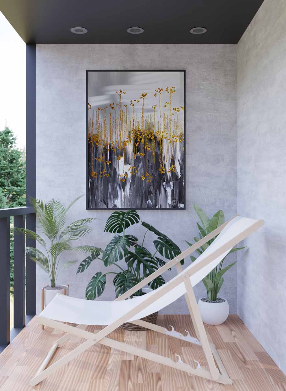 Canvas Wall Art Stretched Over Wooden Frame with Black Floating Frame Paintings & Pictures| LOWHA