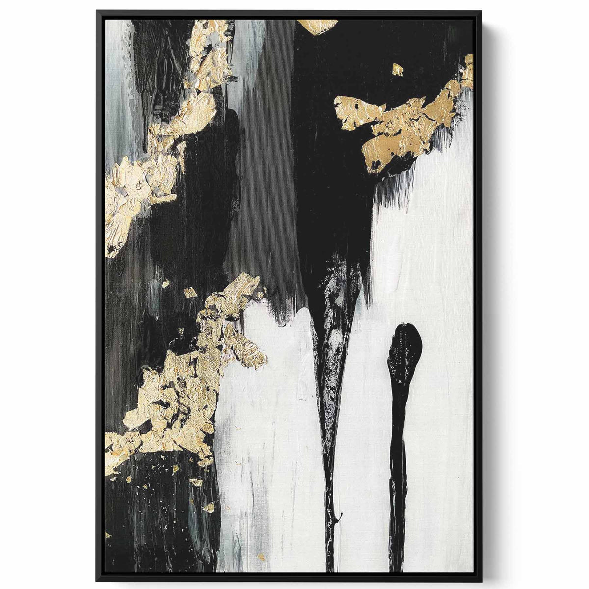 Canvas Wall Art Stretched Over Wooden Frame with Black Floating Frame Paintings & Pictures| LOWHA