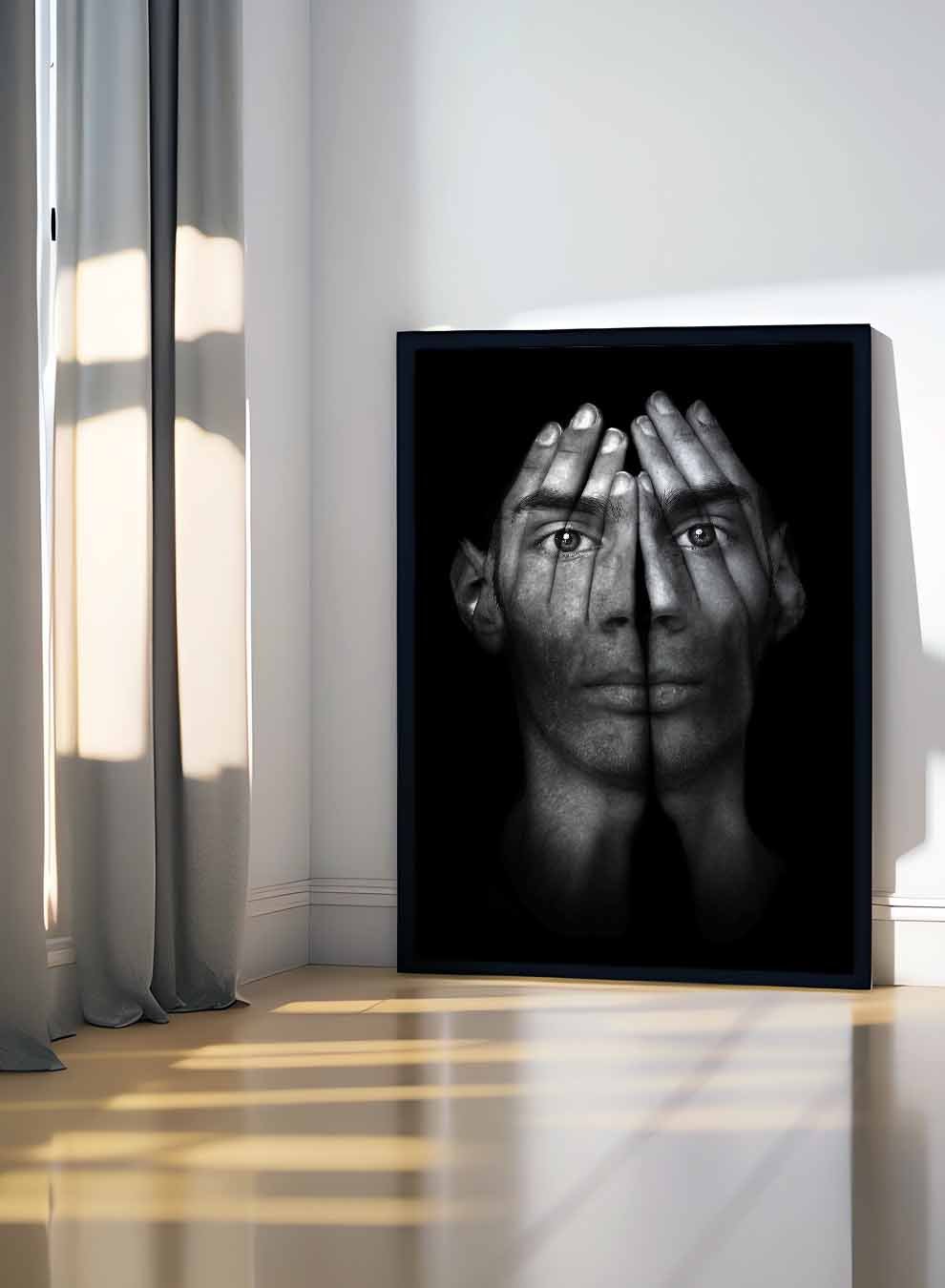 Canvas Wall Art Stretched Over Wooden Frame with Black Floating Frame Paintings & Pictures| LOWHA