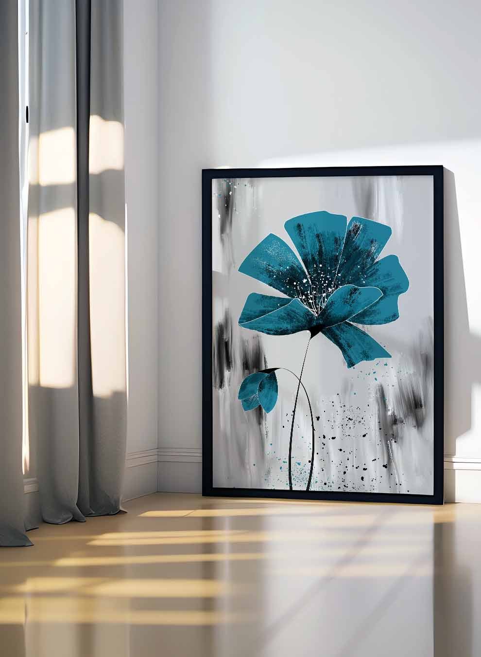 Canvas Wall Art Stretched Over Wooden Frame with Black Floating Frame Paintings & Pictures| LOWHA