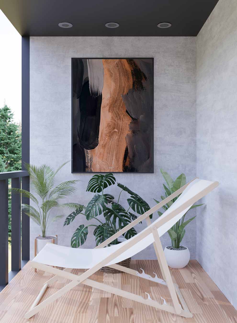 Canvas Wall Art Stretched Over Wooden Frame with Black Floating Frame Paintings & Pictures| LOWHA