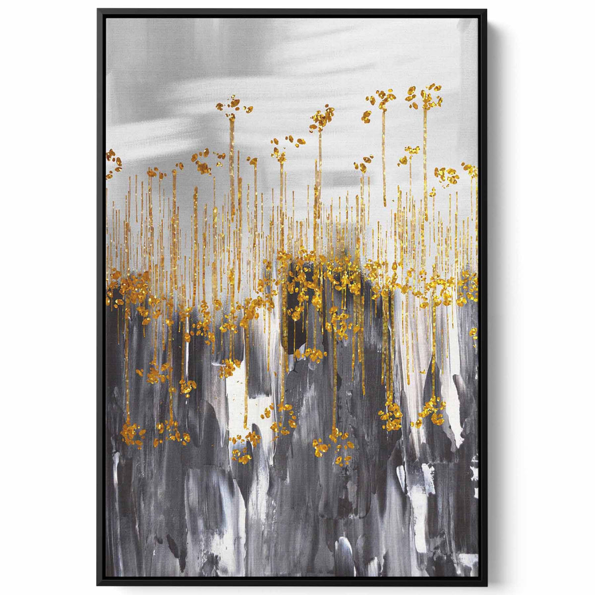 Canvas Wall Art Stretched Over Wooden Frame with Black Floating Frame Paintings & Pictures| LOWHA