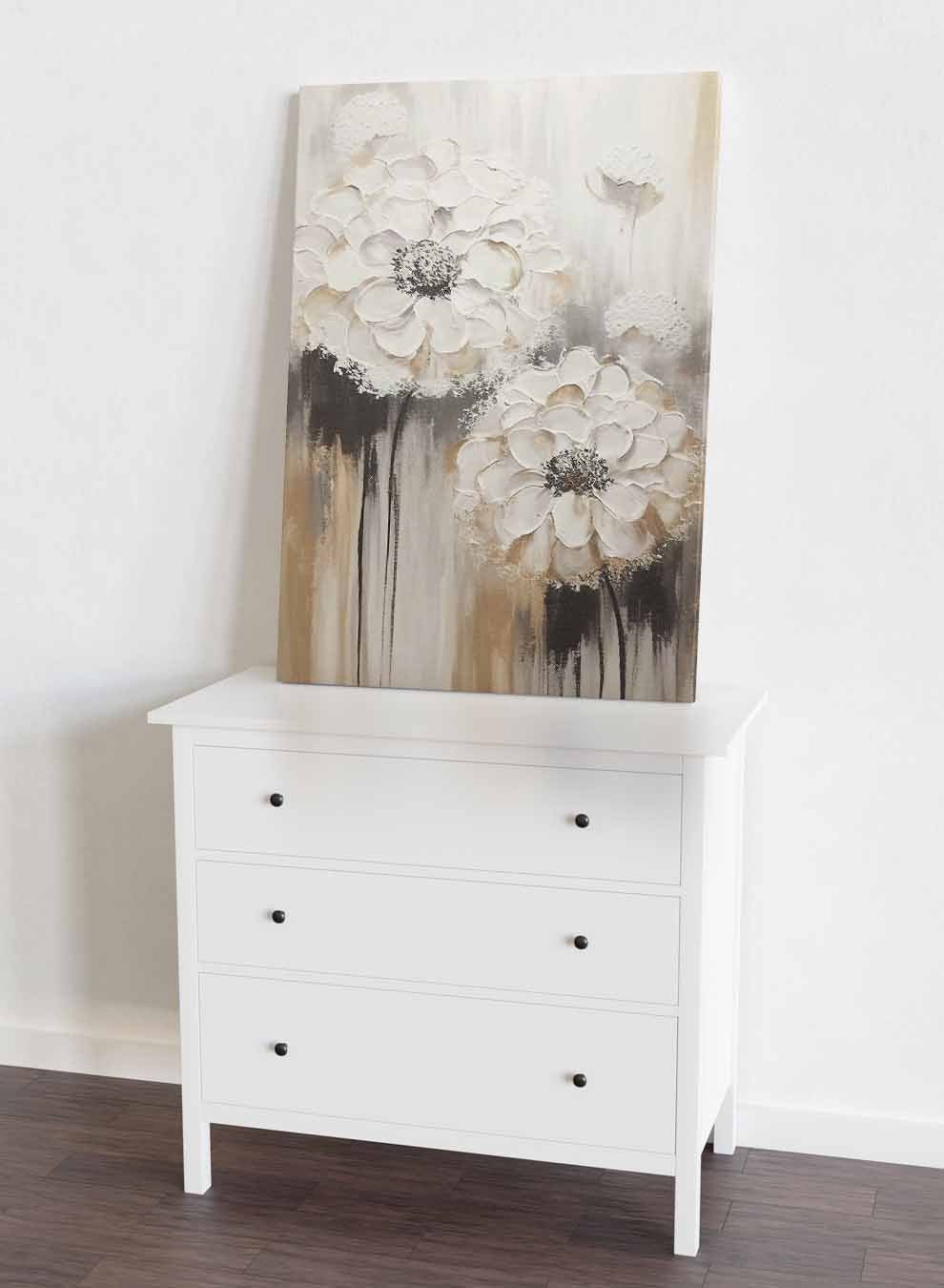 Canvas Wall Art Stretched Over Wooden Frame with Black Floating Frame Paintings & Pictures| LOWHA