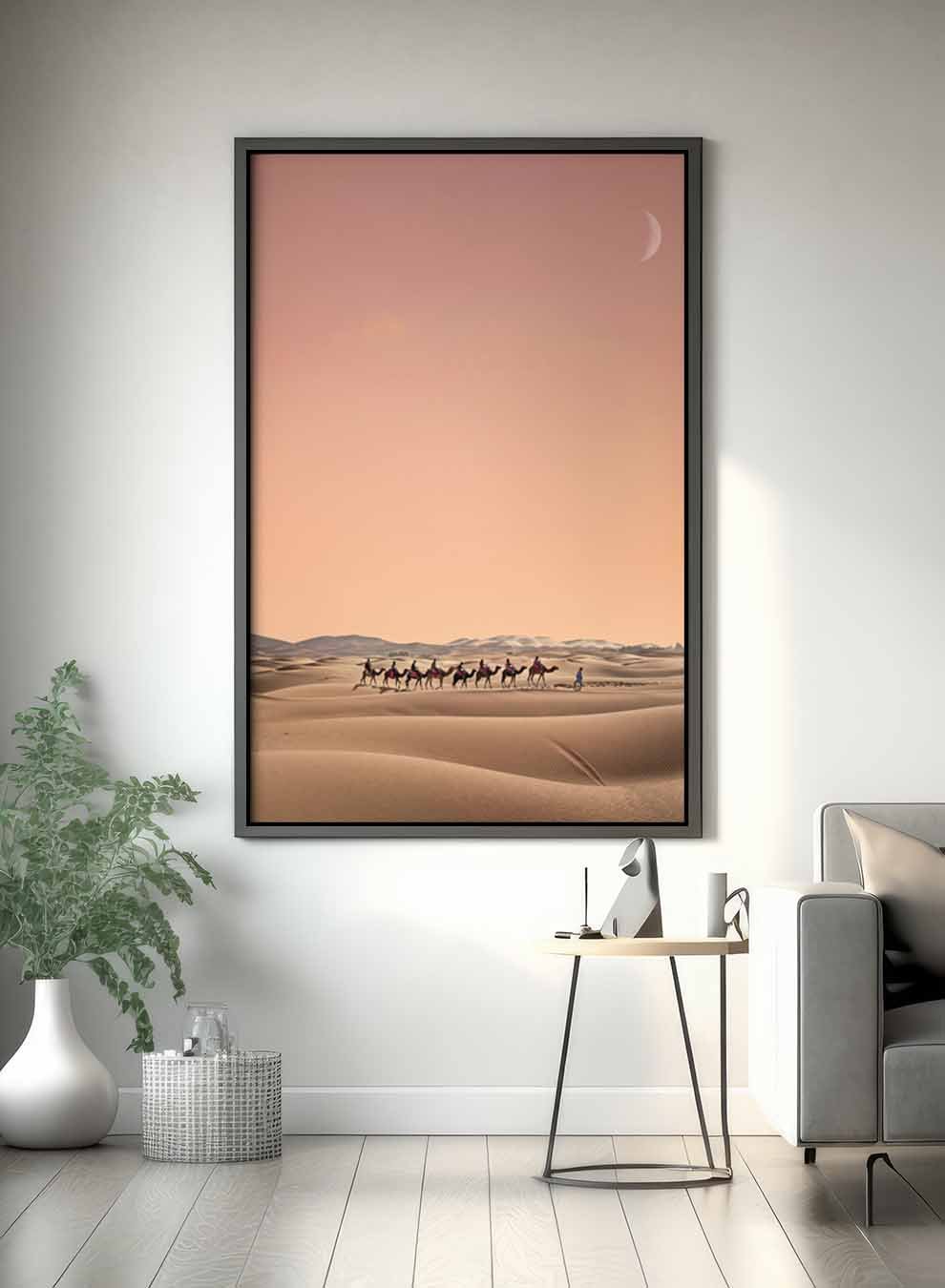 Canvas Wall Art Stretched Over Wooden Frame with Black Floating Frame Paintings & Pictures| LOWHA