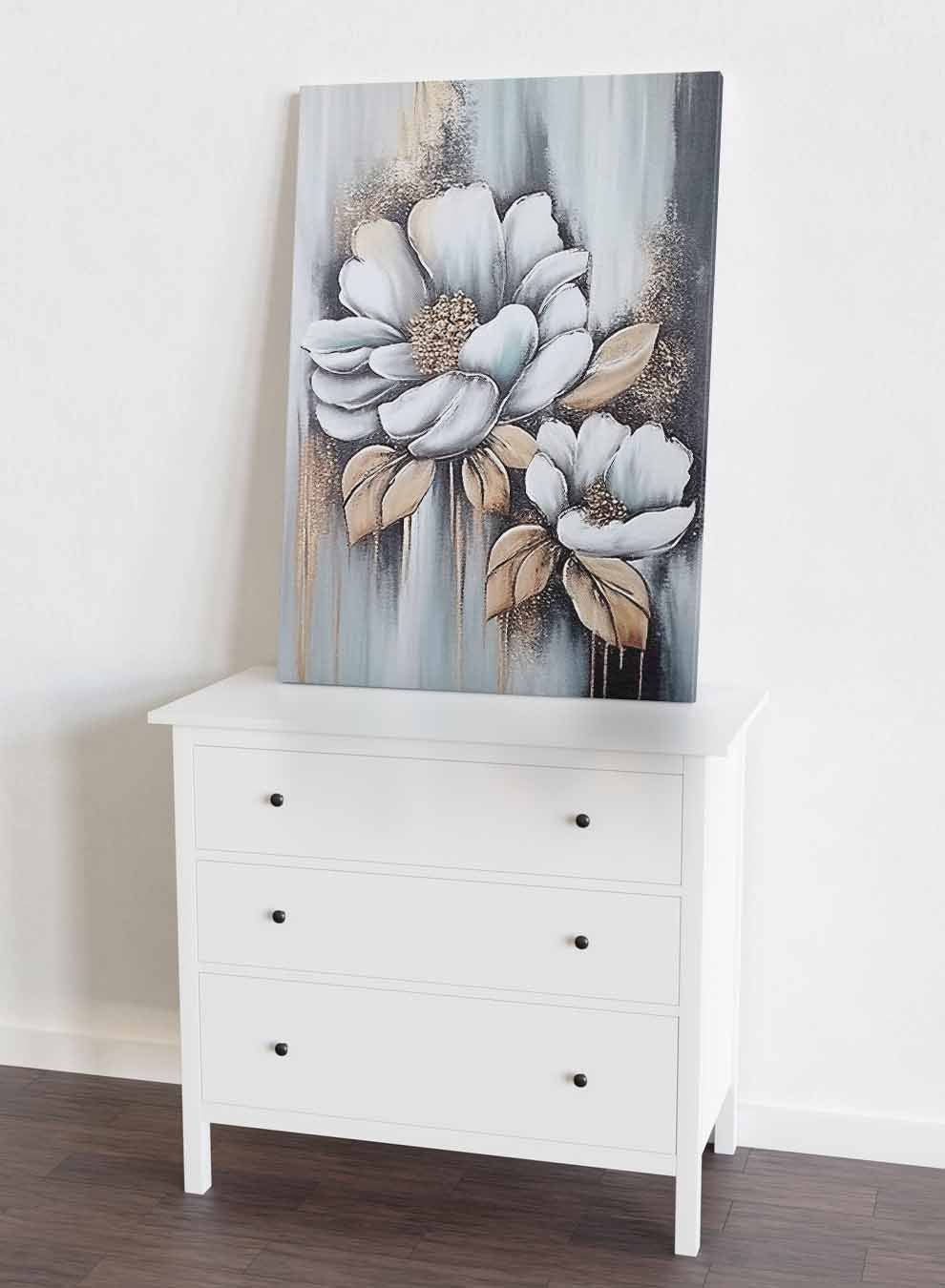 Canvas Wall Art Stretched Over Wooden Frame with Black Floating Frame Paintings & Pictures| LOWHA