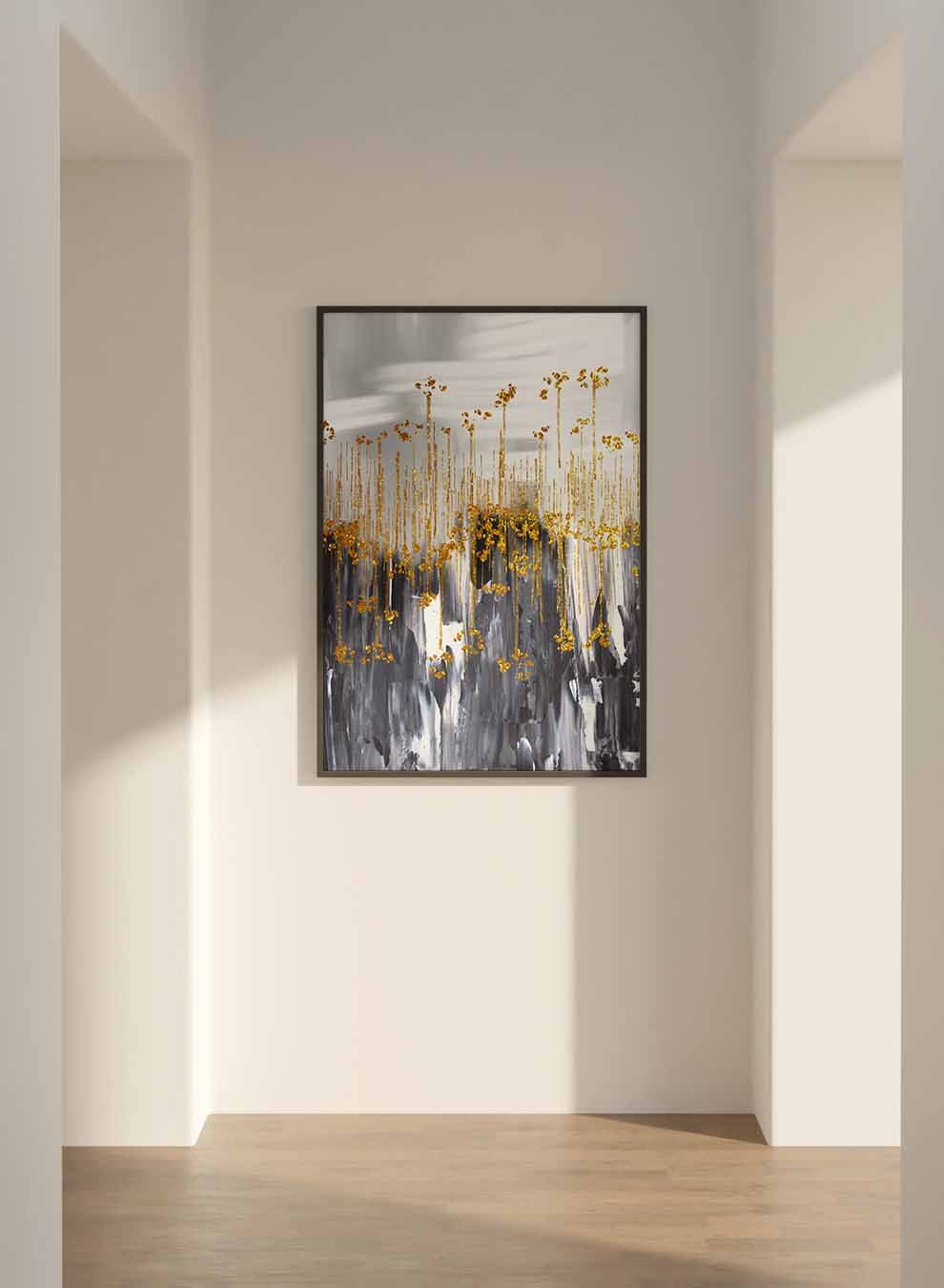 Canvas Wall Art Stretched Over Wooden Frame with Black Floating Frame Paintings & Pictures| LOWHA