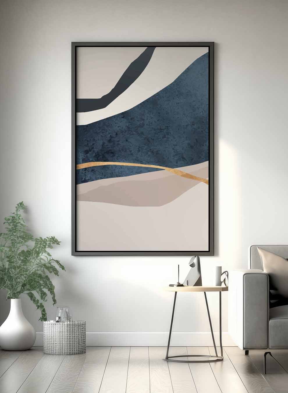 Canvas Wall Art Stretched Over Wooden Frame with Black Floating Frame Paintings & Pictures| LOWHA