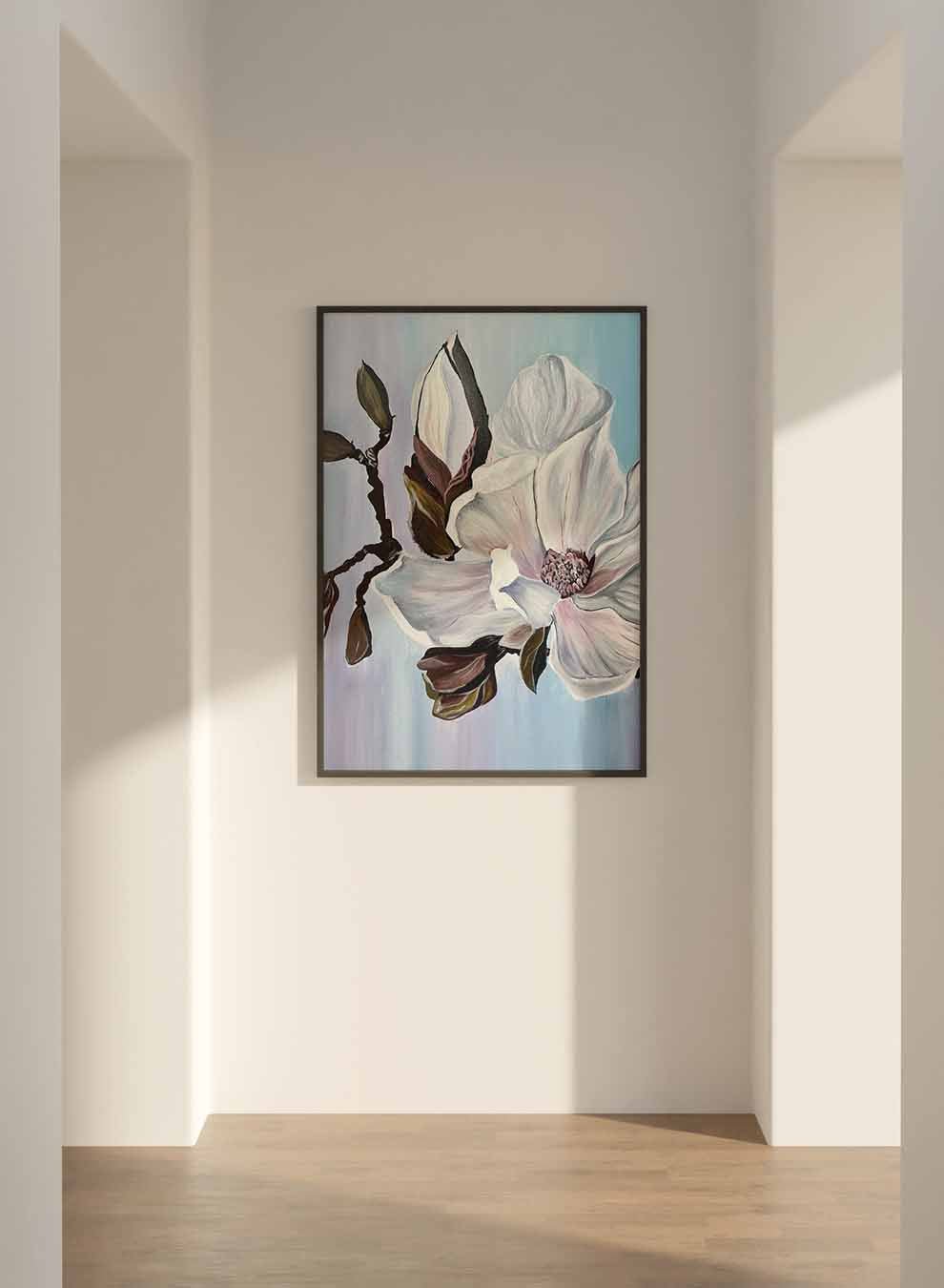Canvas Wall Art Stretched Over Wooden Frame with Black Floating Frame Paintings & Pictures| LOWHA