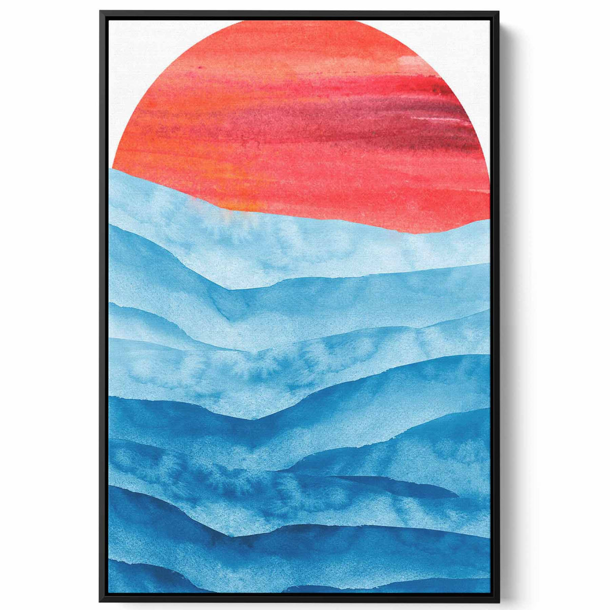 Canvas Wall Art Stretched Over Wooden Frame with Black Floating Frame Paintings & Pictures| LOWHA