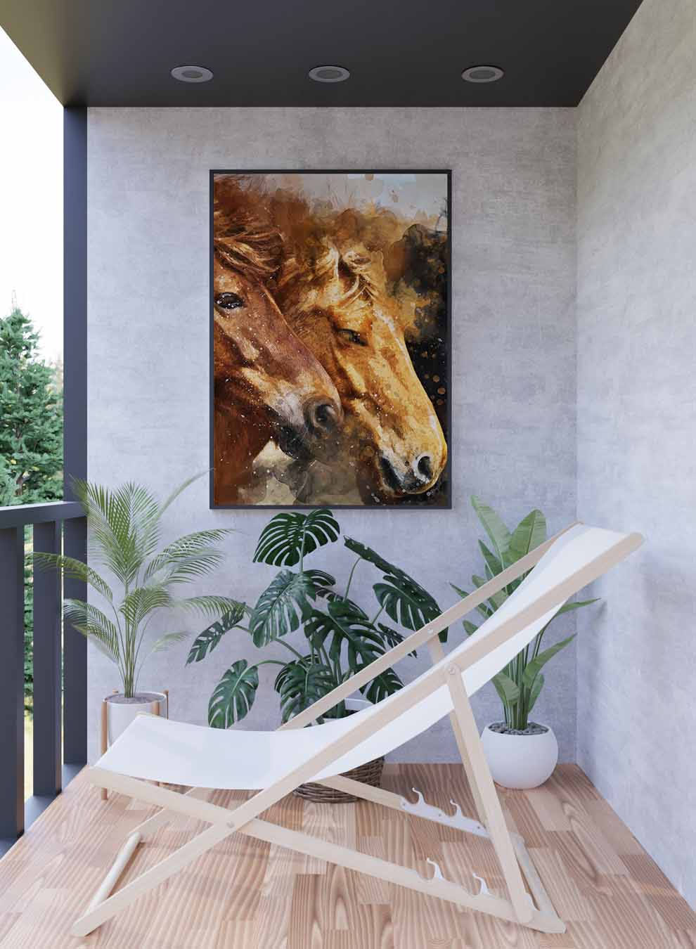 Canvas Wall Art Stretched Over Wooden Frame with Black Floating Frame Paintings & Pictures| LOWHA