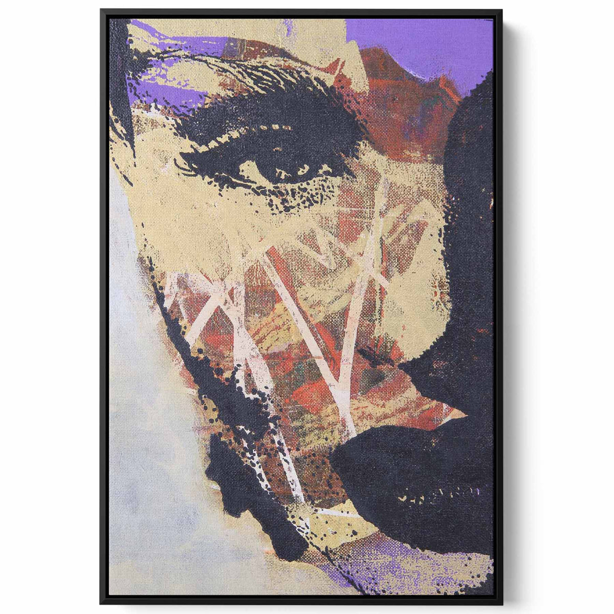 Canvas Wall Art Stretched Over Wooden Frame with Black Floating Frame Paintings & Pictures| LOWHA
