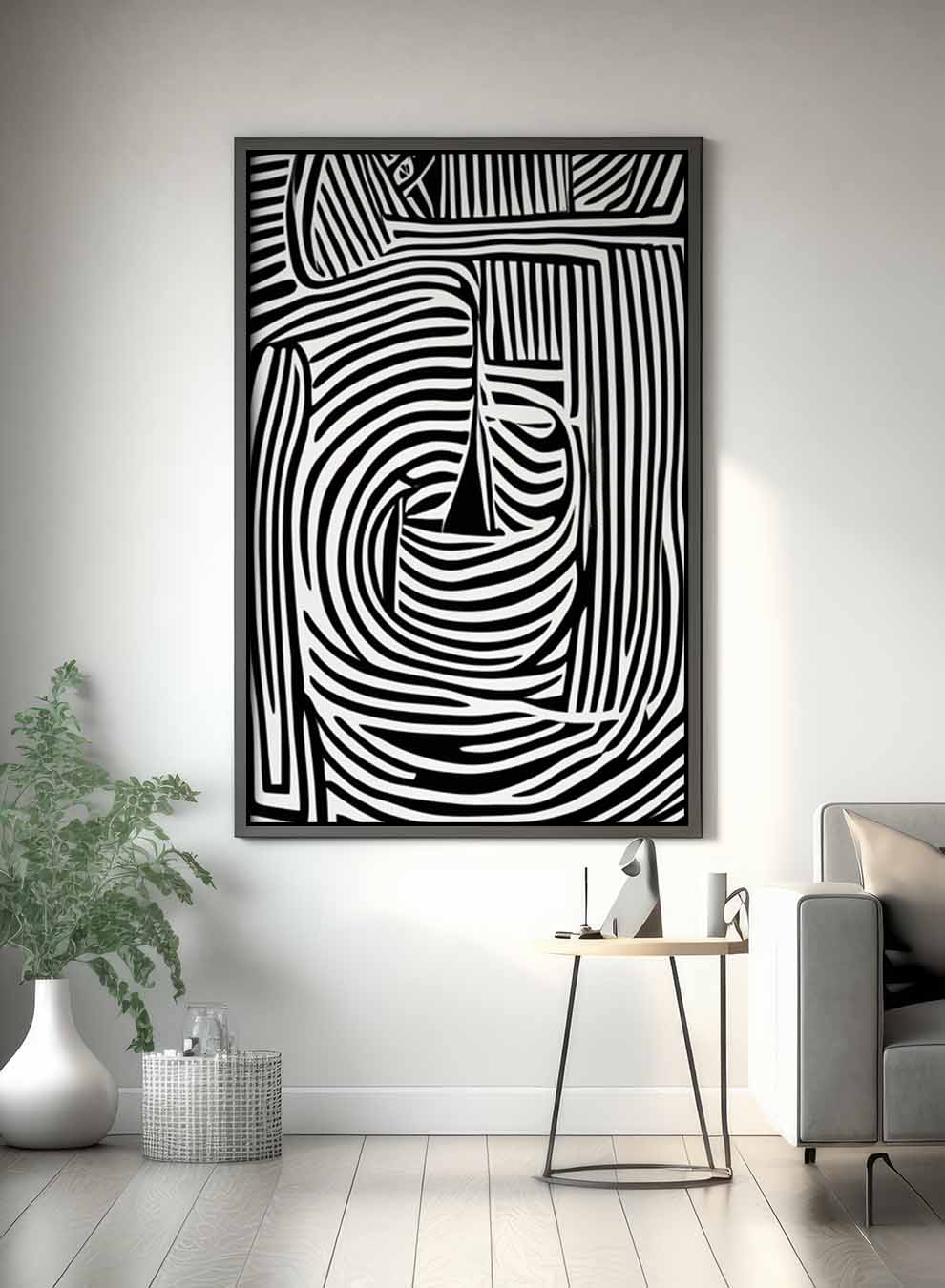 Canvas Wall Art Stretched Over Wooden Frame with Black Floating Frame Paintings & Pictures| LOWHA
