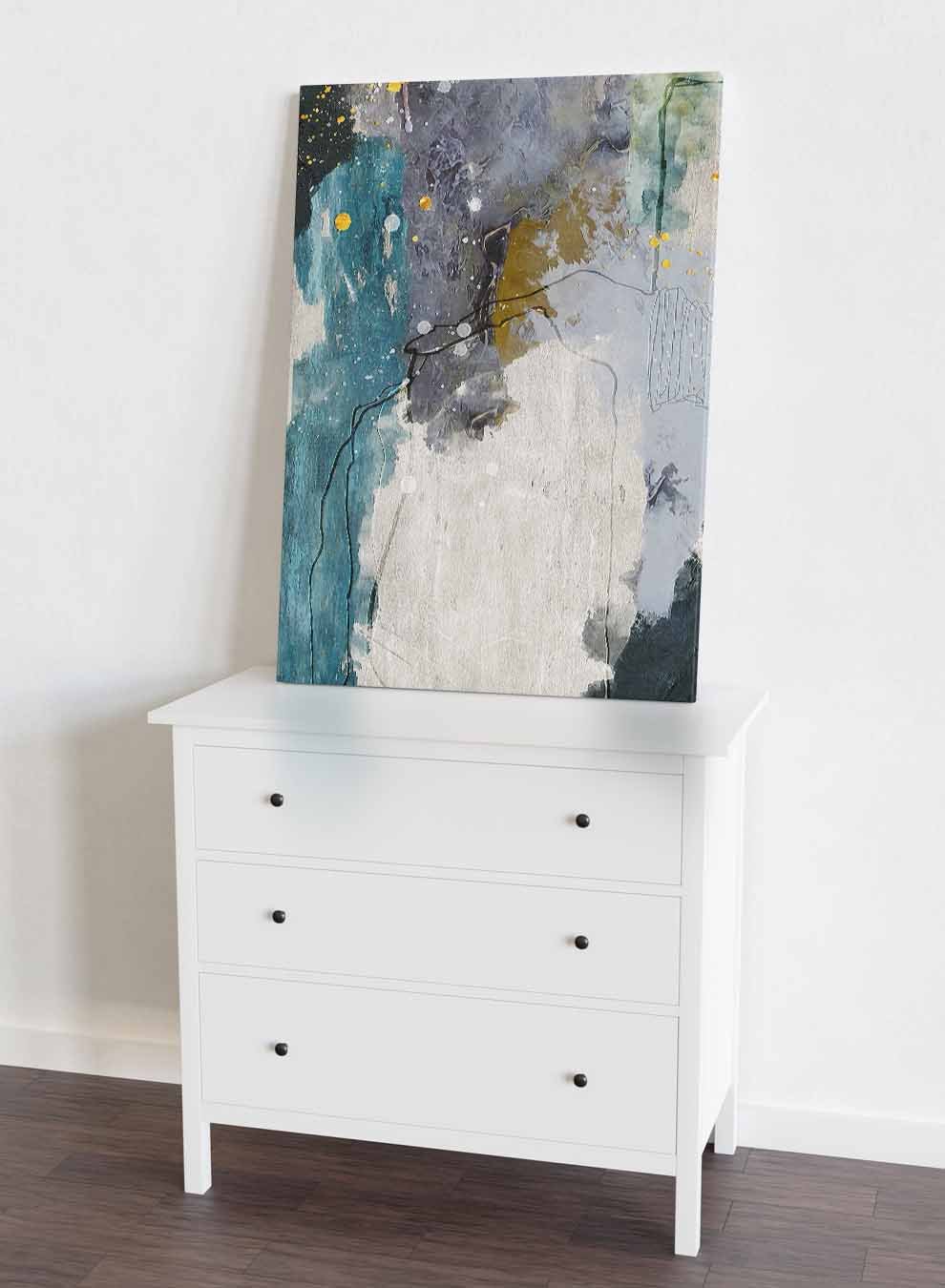 Canvas Wall Art Stretched Over Wooden Frame with Black Floating Frame Paintings & Pictures| LOWHA