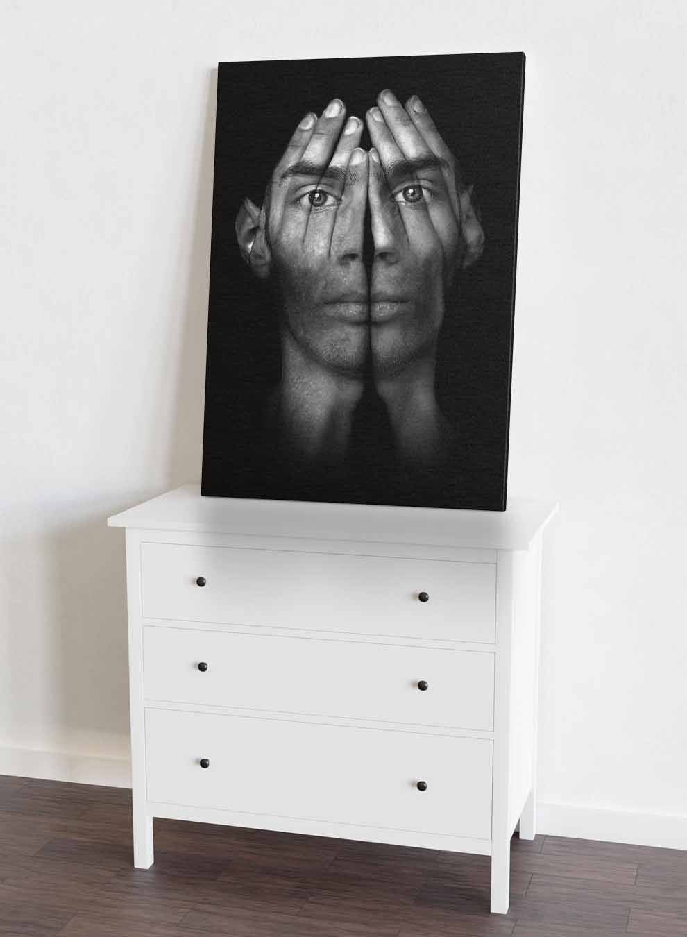 Canvas Wall Art Stretched Over Wooden Frame with Black Floating Frame Paintings & Pictures| LOWHA