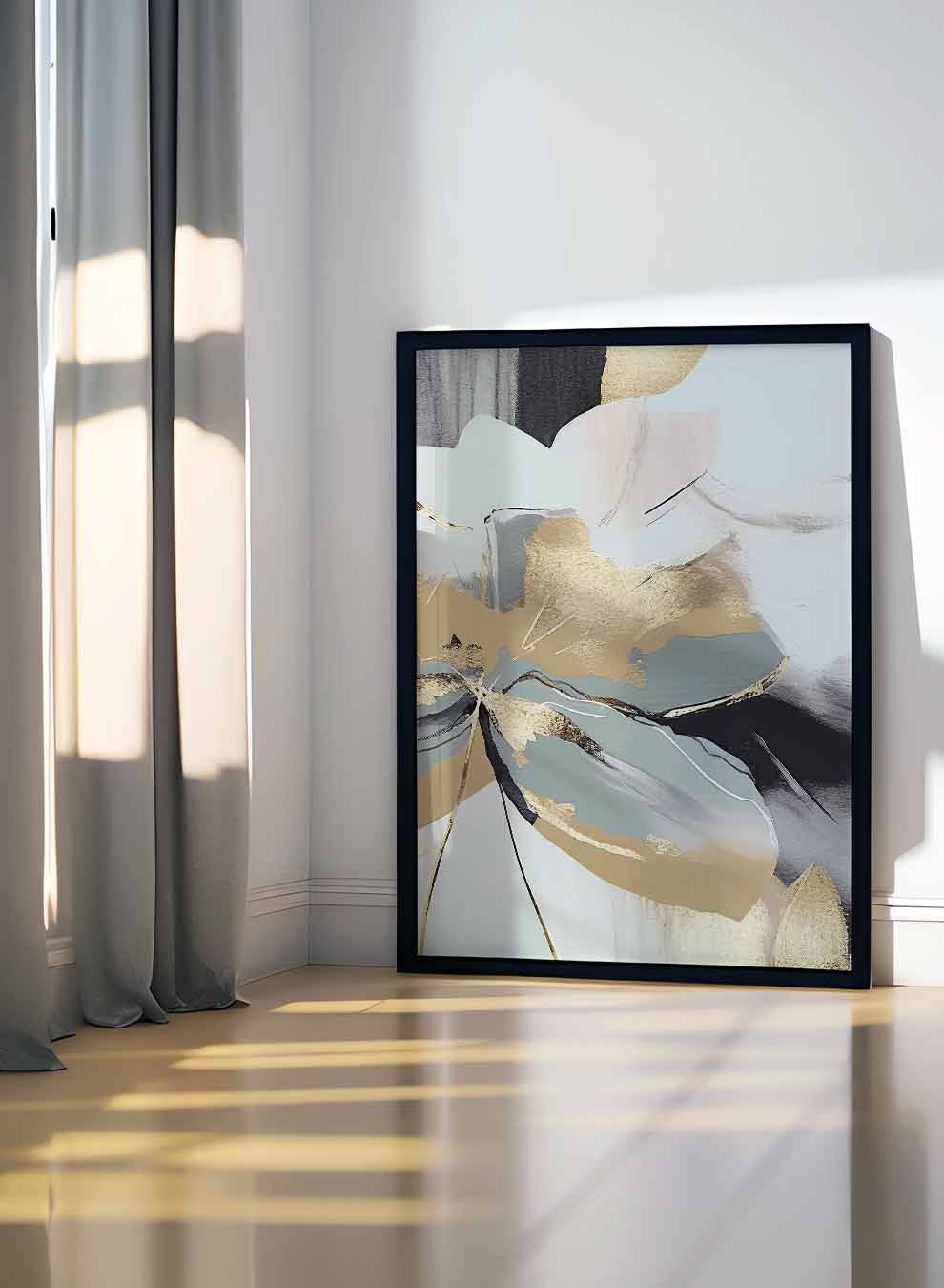 Canvas Wall Art Stretched Over Wooden Frame with Black Floating Frame Paintings & Pictures| LOWHA