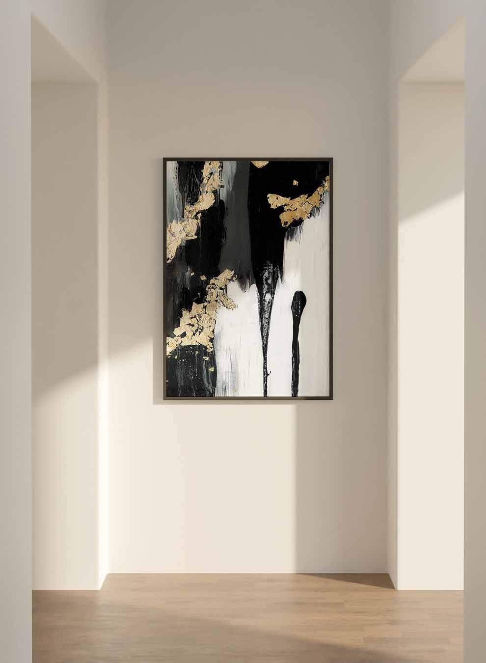 Canvas Wall Art Stretched Over Wooden Frame with Black Floating Frame Paintings & Pictures| LOWHA