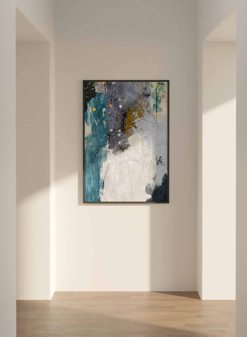 Canvas Wall Art Stretched Over Wooden Frame with Black Floating Frame Paintings & Pictures| LOWHA