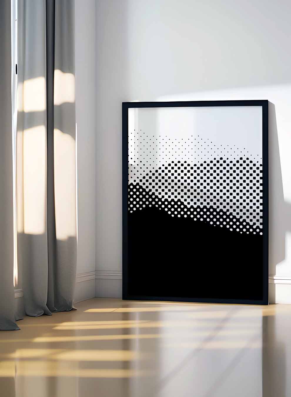 Canvas Wall Art Stretched Over Wooden Frame with Black Floating Frame Paintings & Pictures| LOWHA