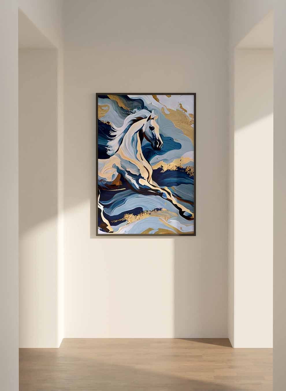 Canvas Wall Art Stretched Over Wooden Frame with Black Floating Frame Paintings & Pictures| LOWHA