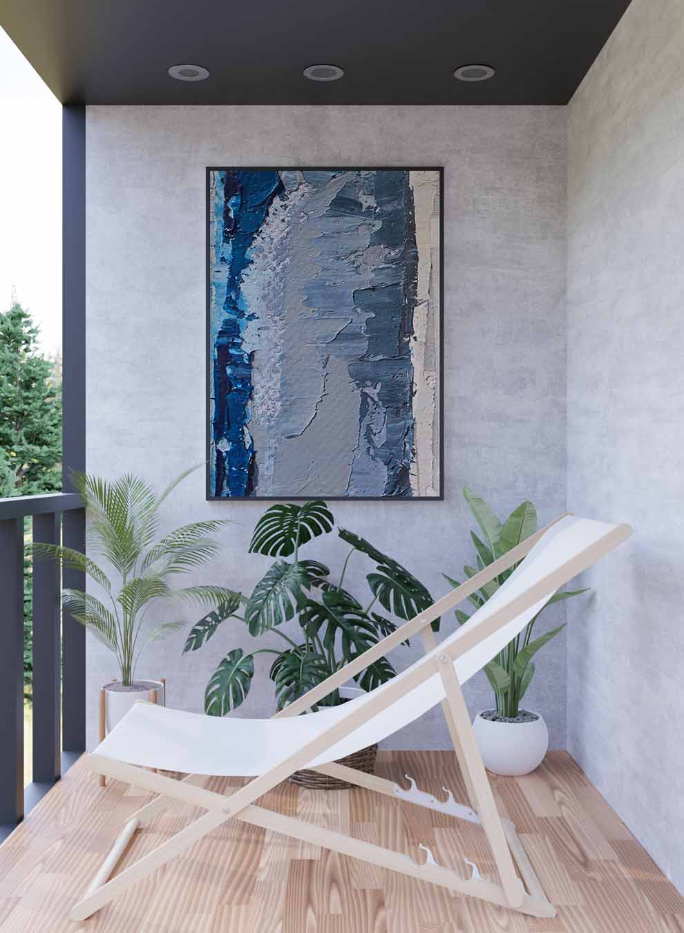 Canvas Wall Art Stretched Over Wooden Frame with Black Floating Frame Paintings & Pictures| LOWHA
